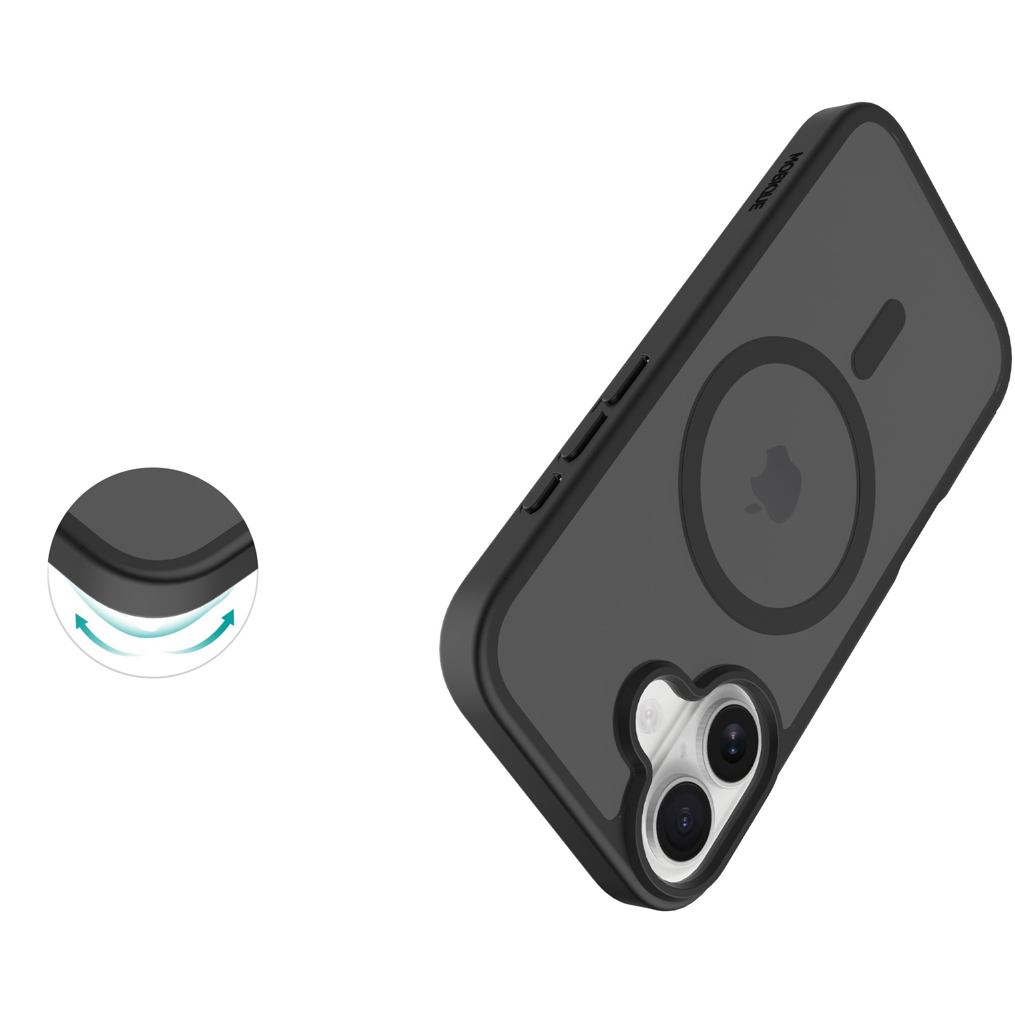 Magnetic Hybrid Hoesje iPhone 17 Frosted Black