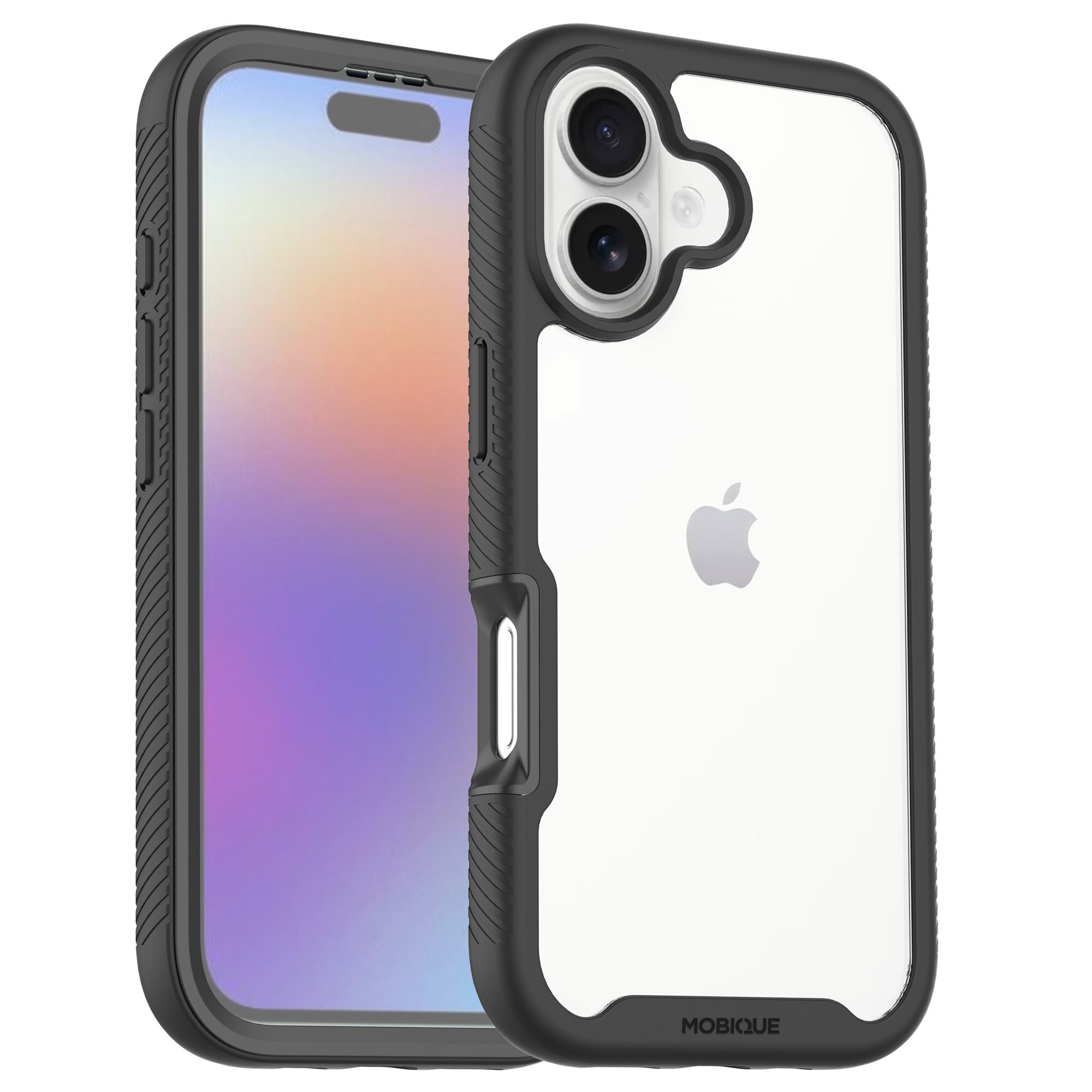 iPhone 17 Full Protection Case Zwart/transparant