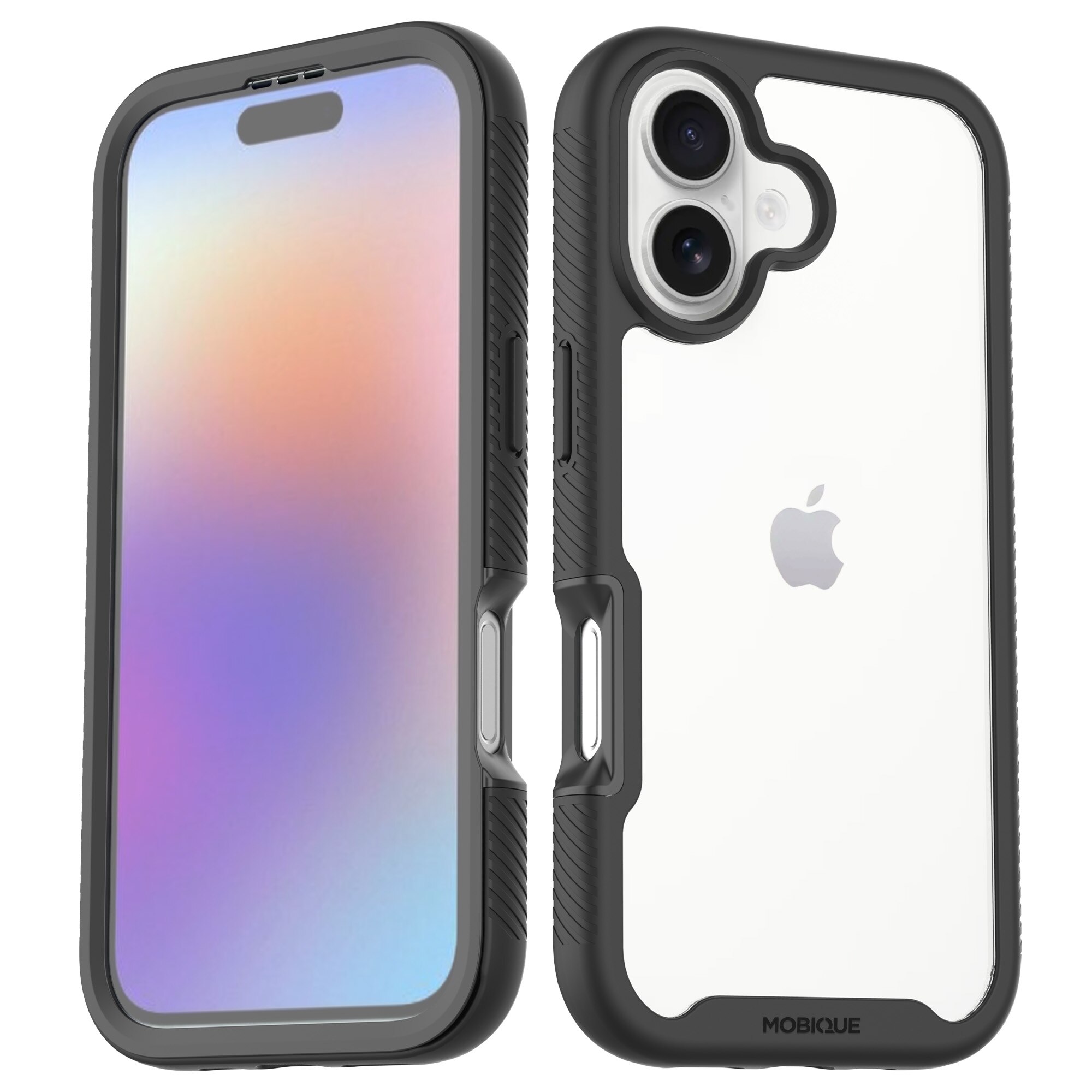 iPhone 17 Full Protection Case Zwart/transparant