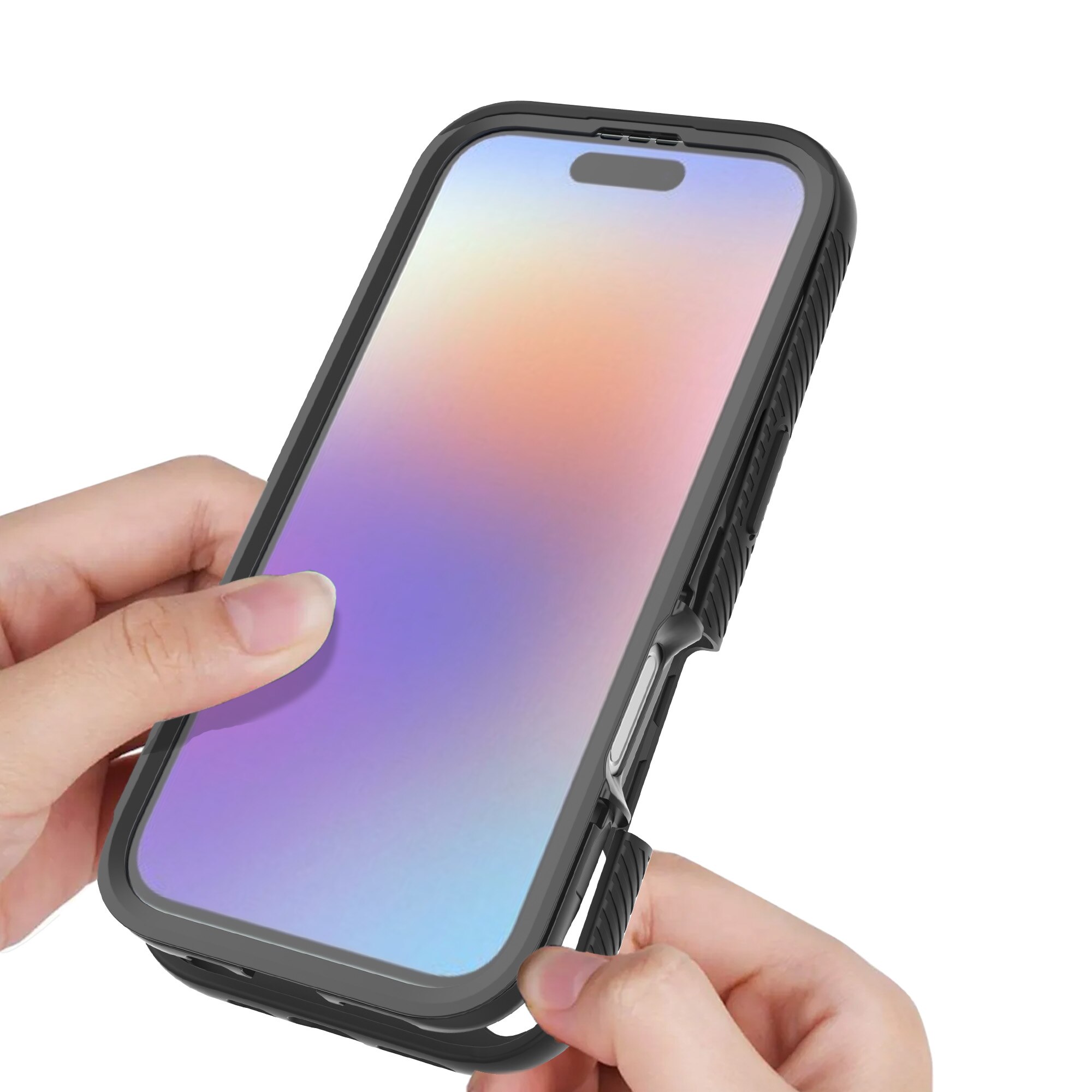 iPhone 17 Full Protection Case Zwart/transparant
