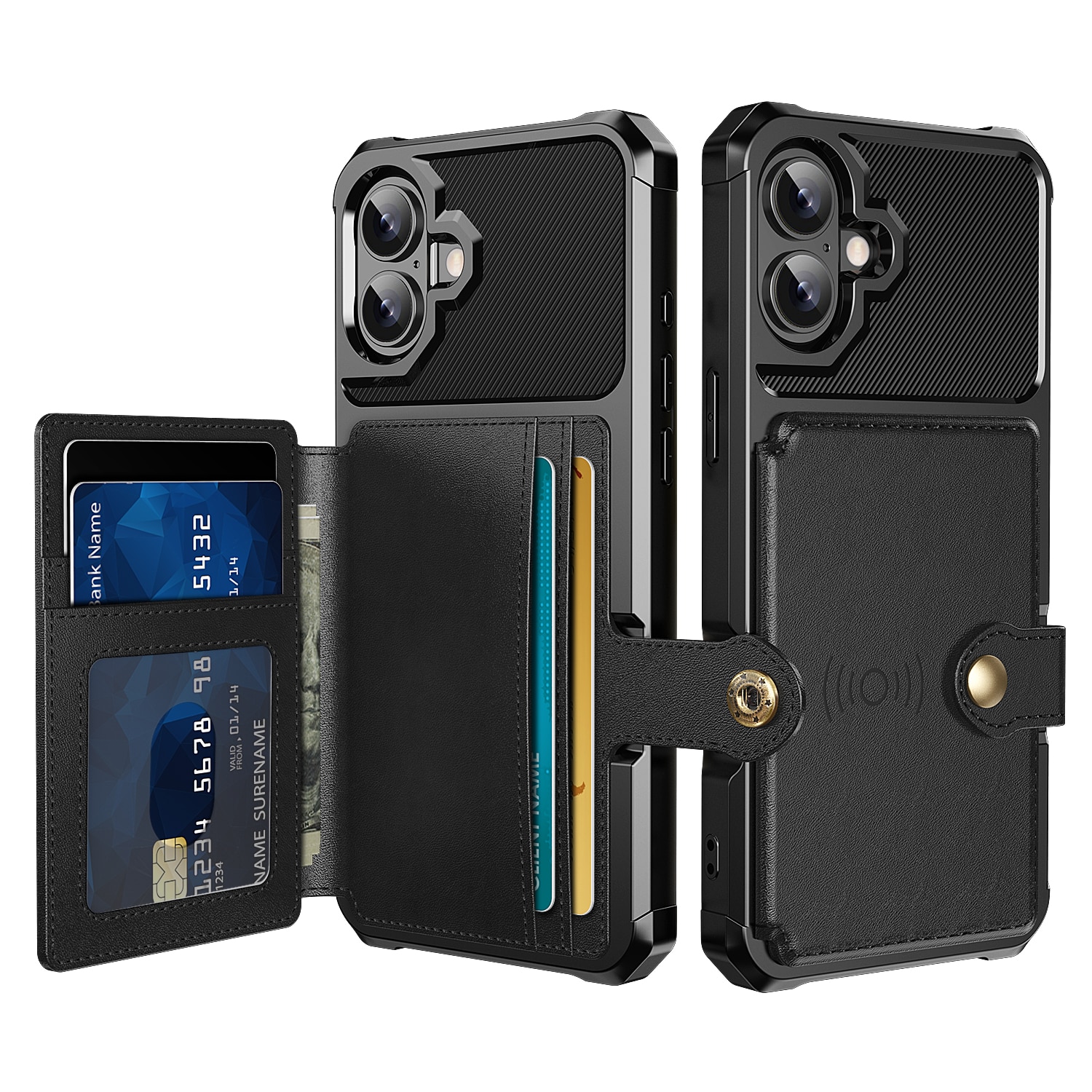 iPhone 17 Tough Multi-slot Hoesje Zwart