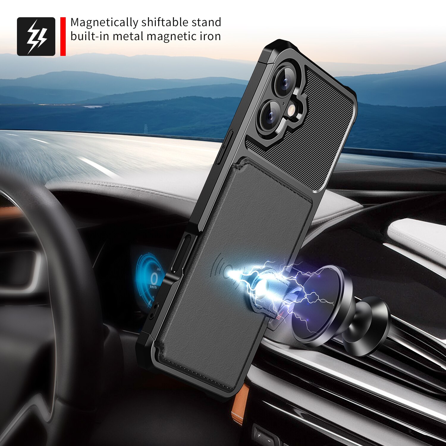 iPhone 17 Tough Multi-slot Hoesje Zwart
