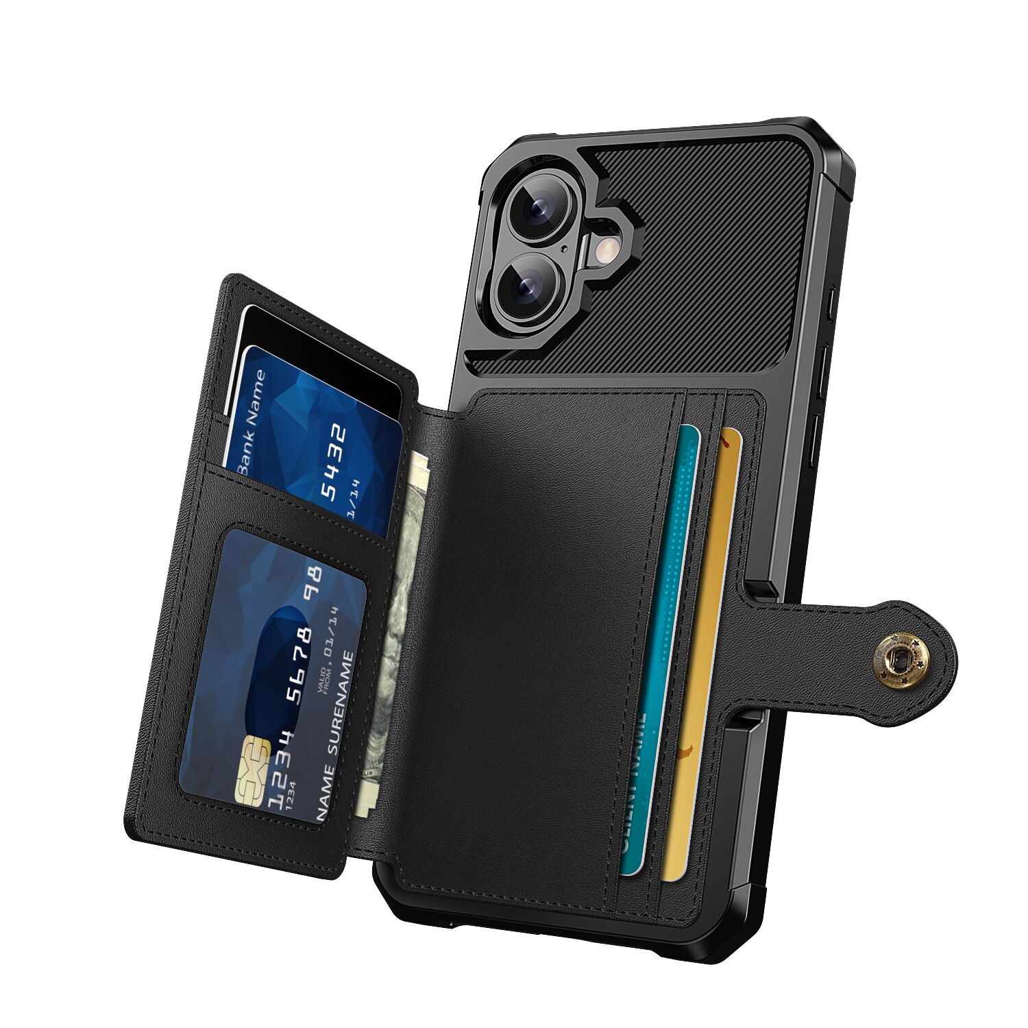 iPhone 17 Tough Multi-slot Hoesje Zwart