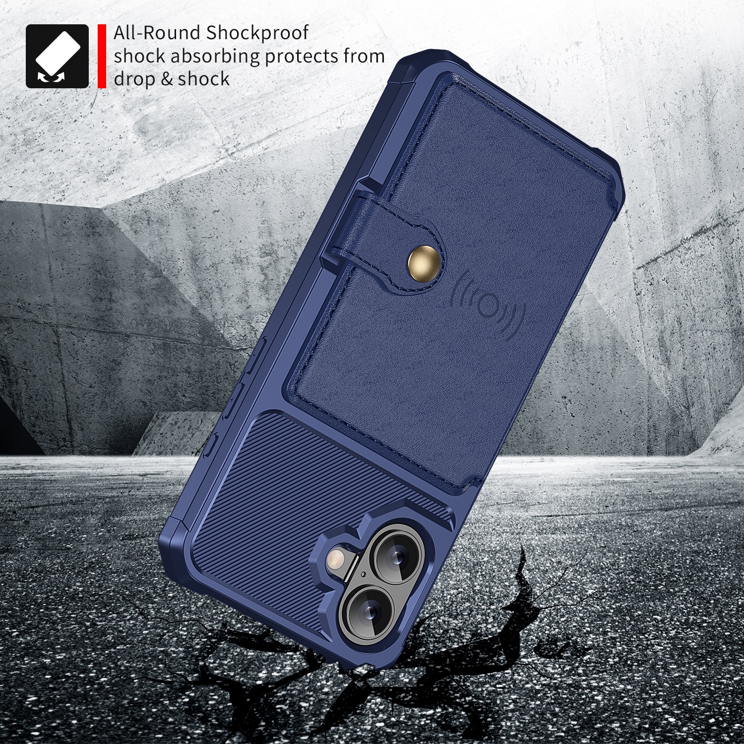 iPhone 17 Tough Multi-slot Hoesje Blauw