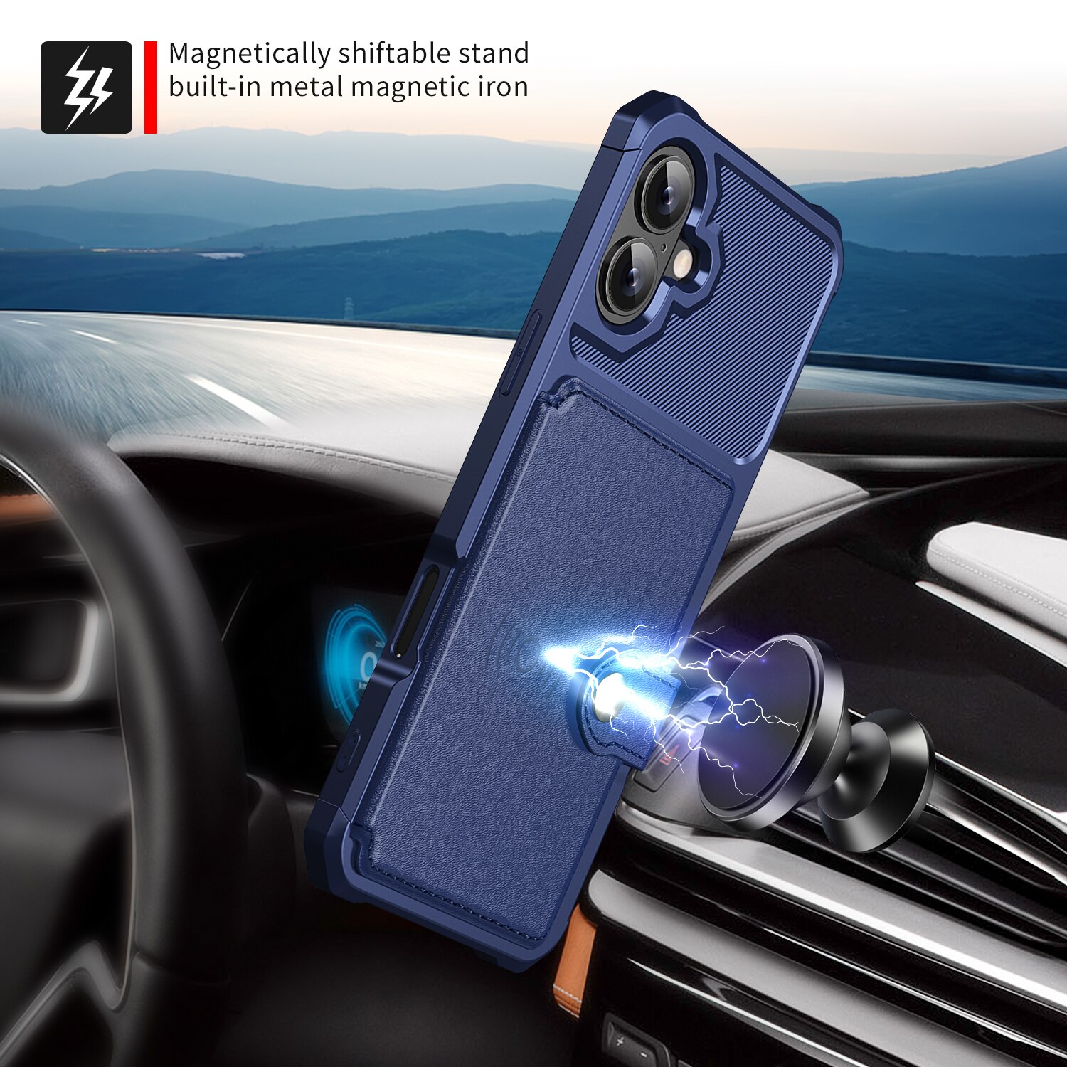 iPhone 17 Tough Multi-slot Hoesje Blauw