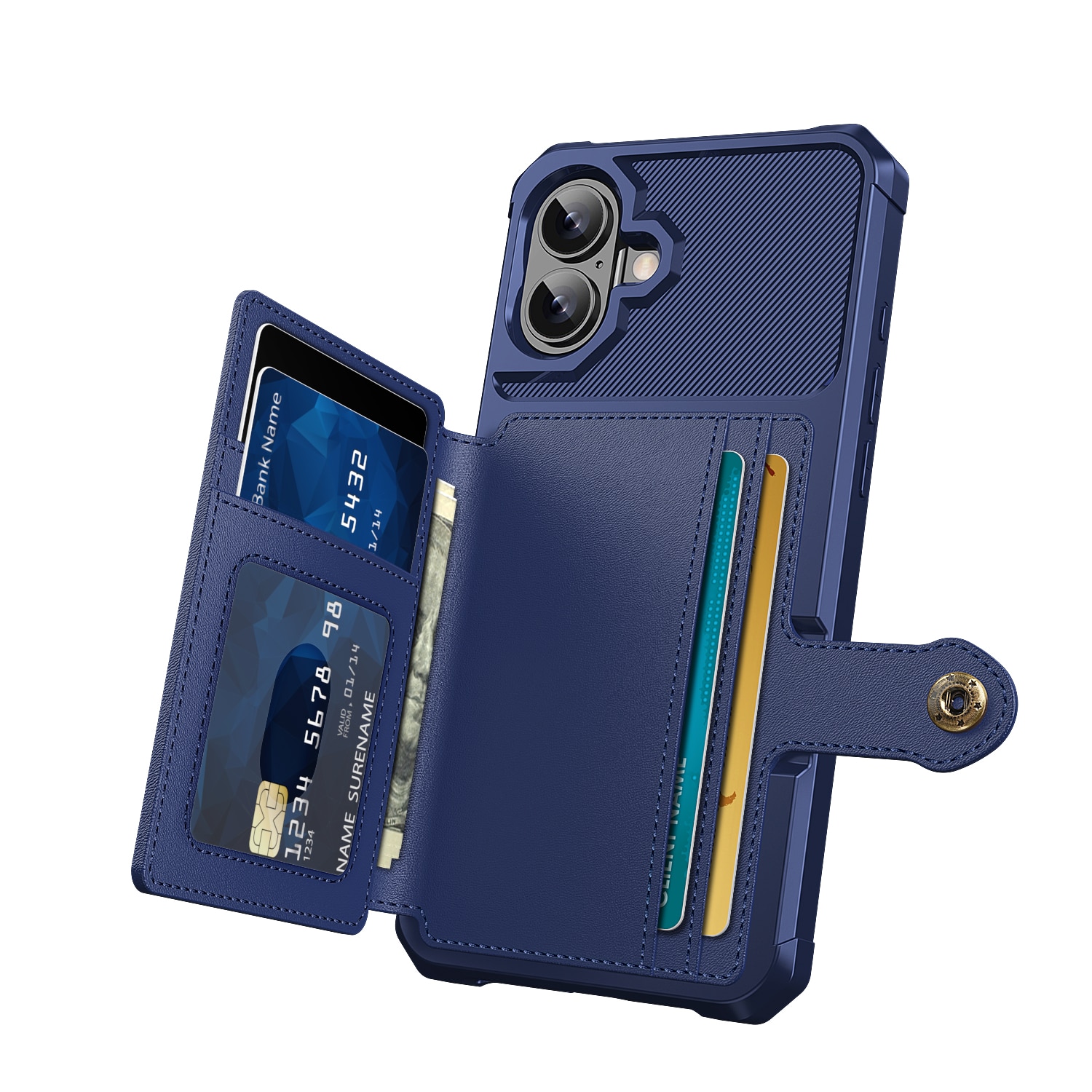 iPhone 17 Tough Multi-slot Hoesje Blauw