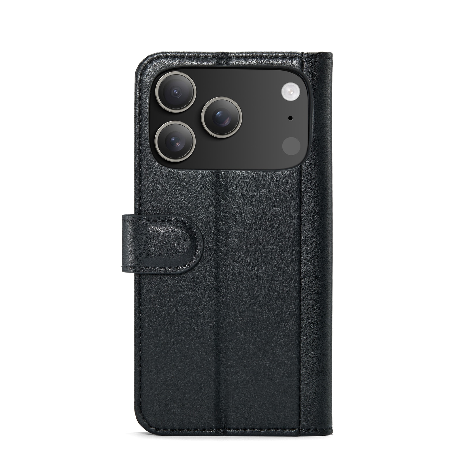 iPhone 17 Pro Max Echt lederen hoesje Zwart