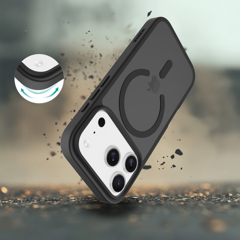Magnetic Hybrid Hoesje iPhone 17 Pro Max Frosted Black