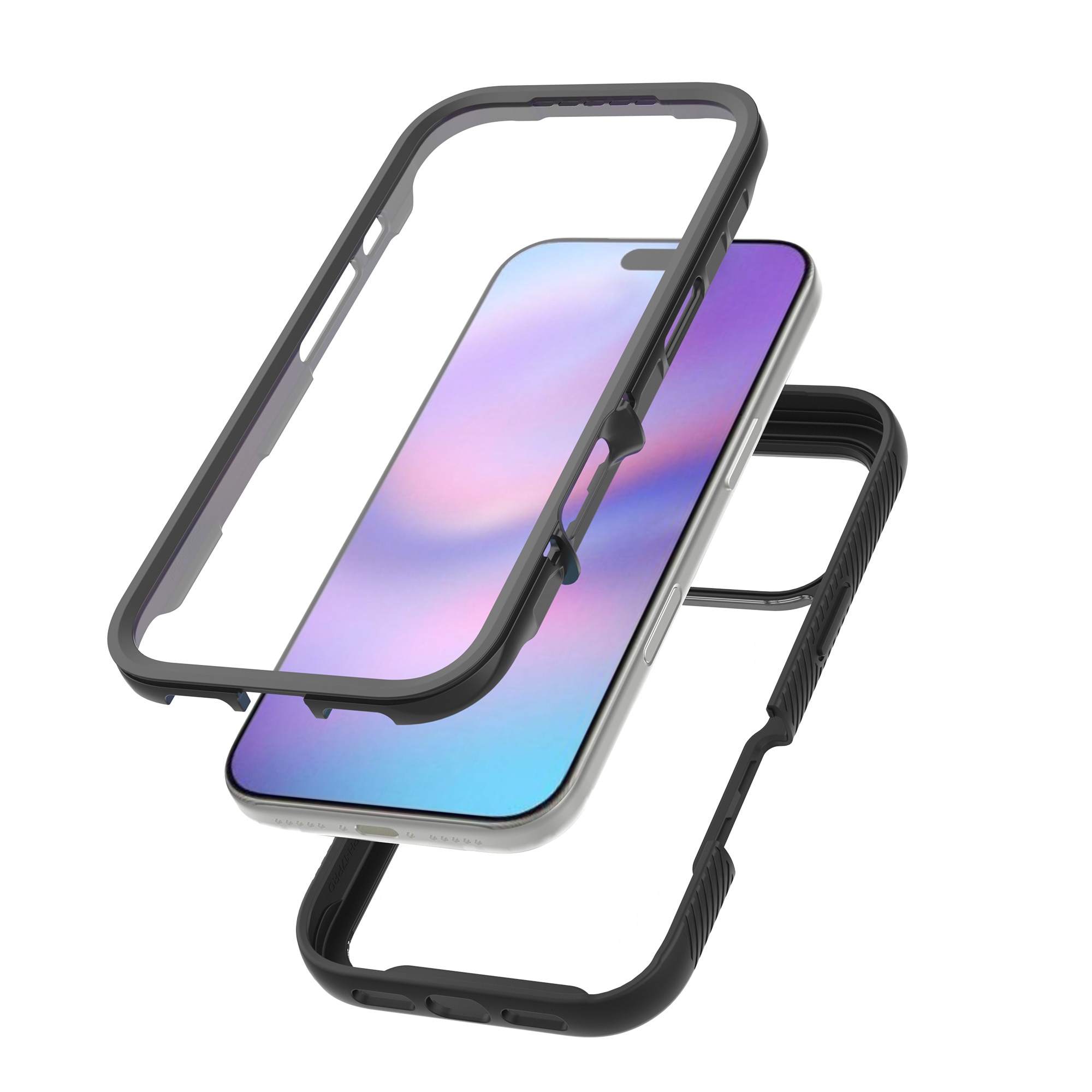 iPhone 17 Pro Max Full Protection Case Zwart/transparant