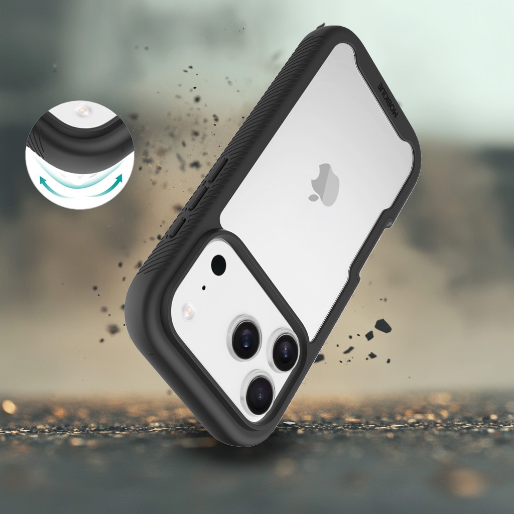iPhone 17 Pro Max Full Protection Case Zwart/transparant