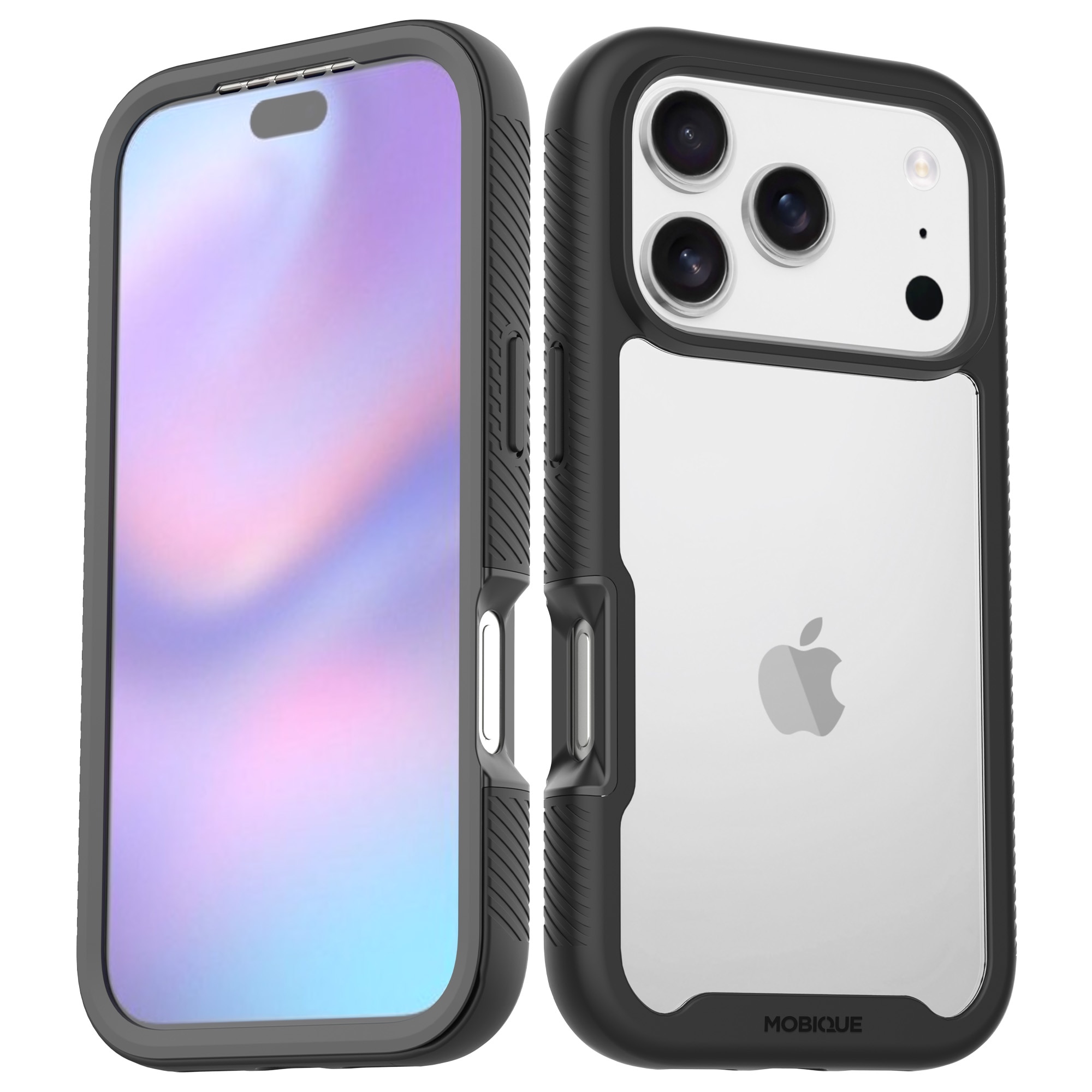 iPhone 17 Pro Max Full Protection Case Zwart/transparant