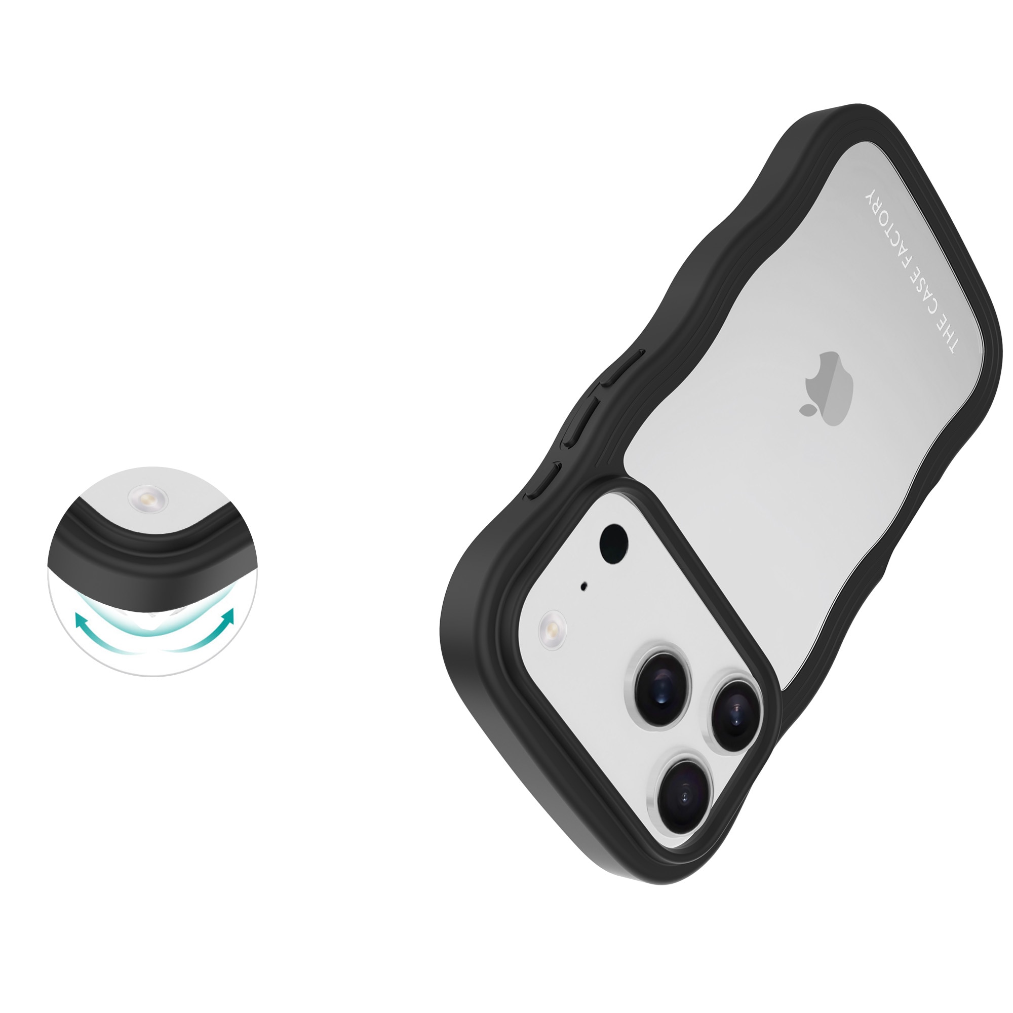 The Wave Case iPhone 17 Pro Zwart
