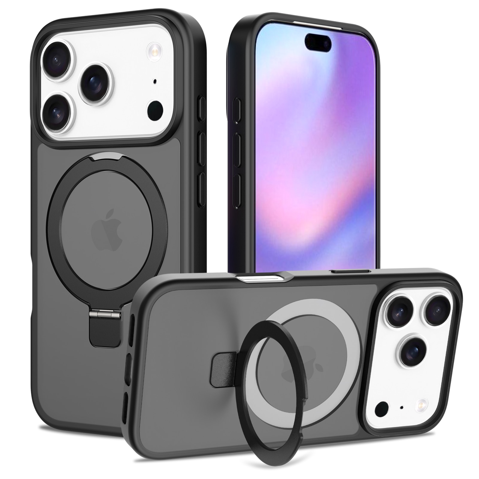 iPhone 17 Pro Max Hybridcase Magnetic Ring Zwart