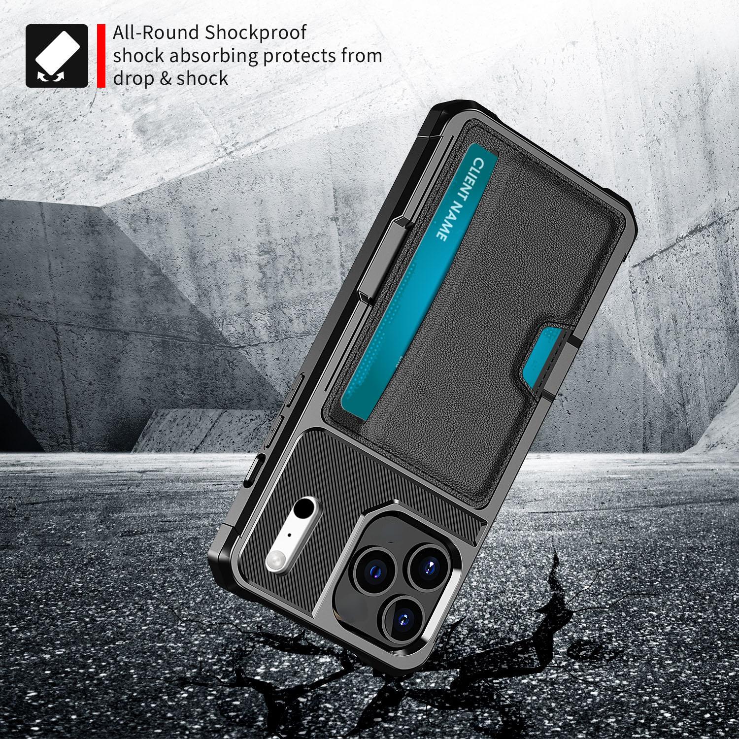 iPhone 17 Pro Max Tough Card Case zwart