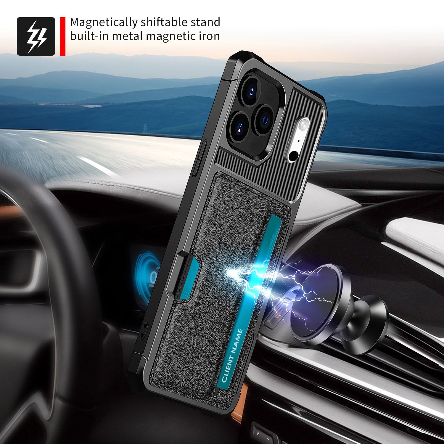 iPhone 17 Pro Max Tough Card Case zwart