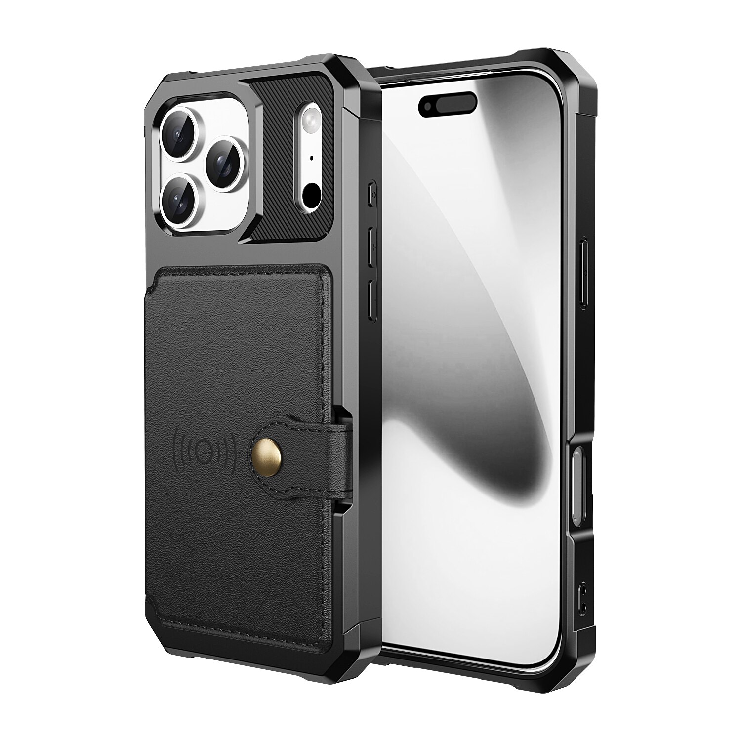 iPhone 17 Pro Tough Multi-slot Hoesje Zwart