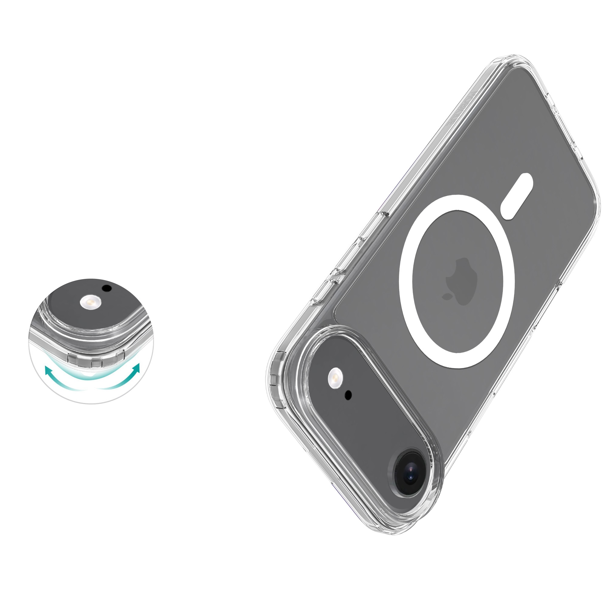 Hybridcase MagSafe iPhone 17 Air Transparant