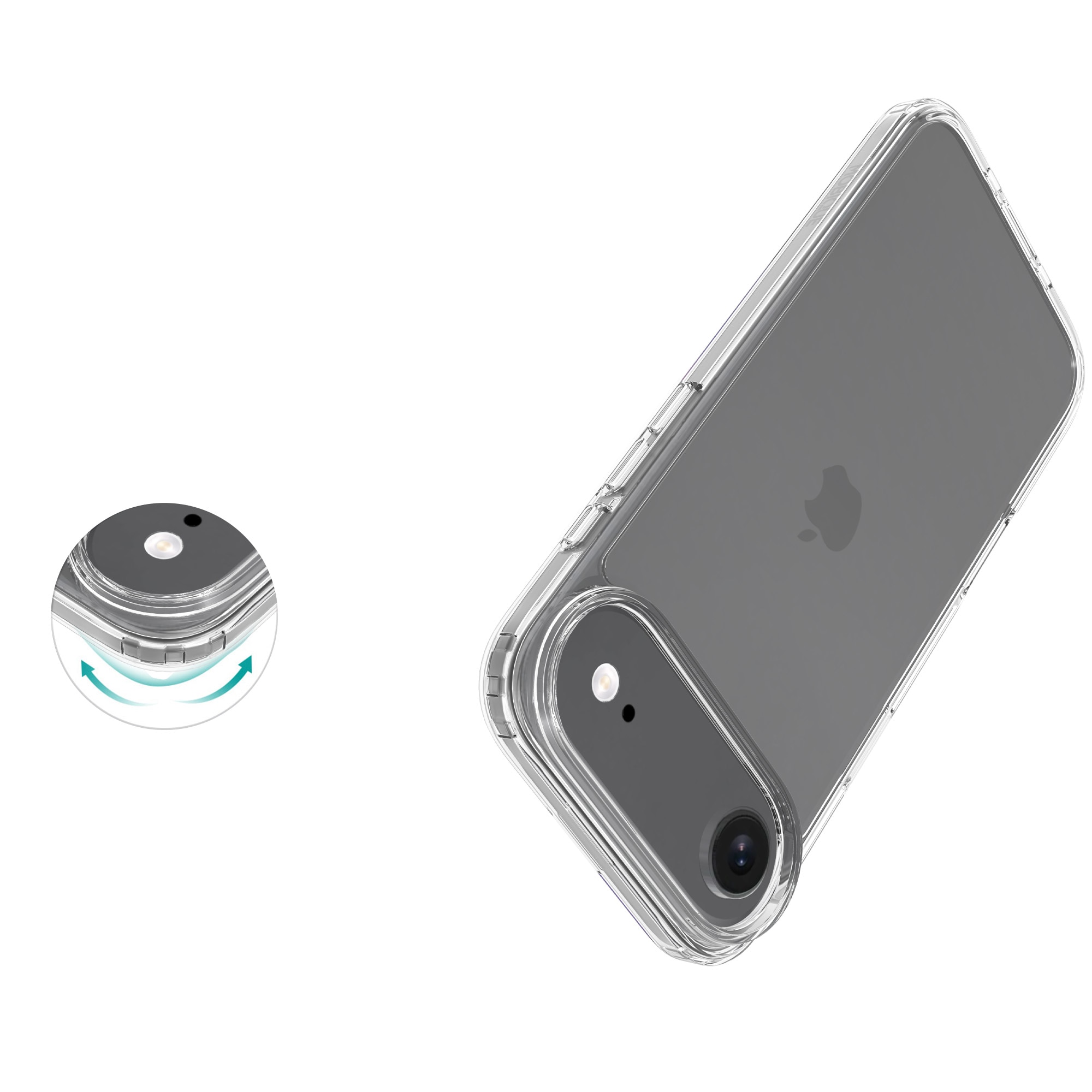 Hybridcase iPhone 17 Air Transparant