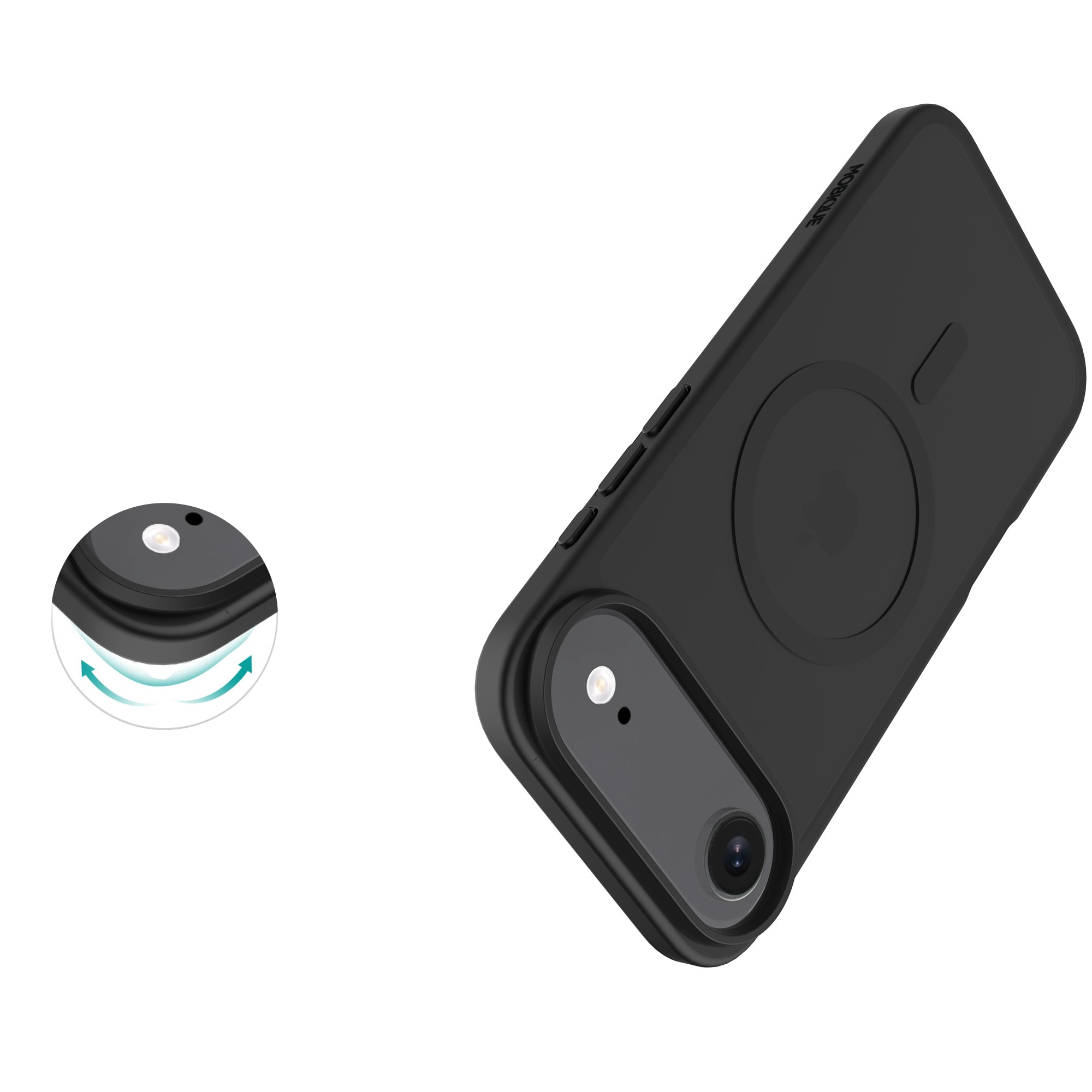 Magnetic Hybrid Hoesje iPhone 17 Air Frosted Black