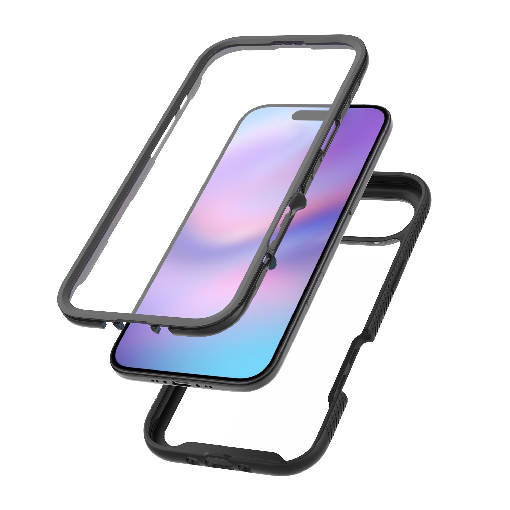 iPhone 17 Air Full Protection Case Zwart/transparant