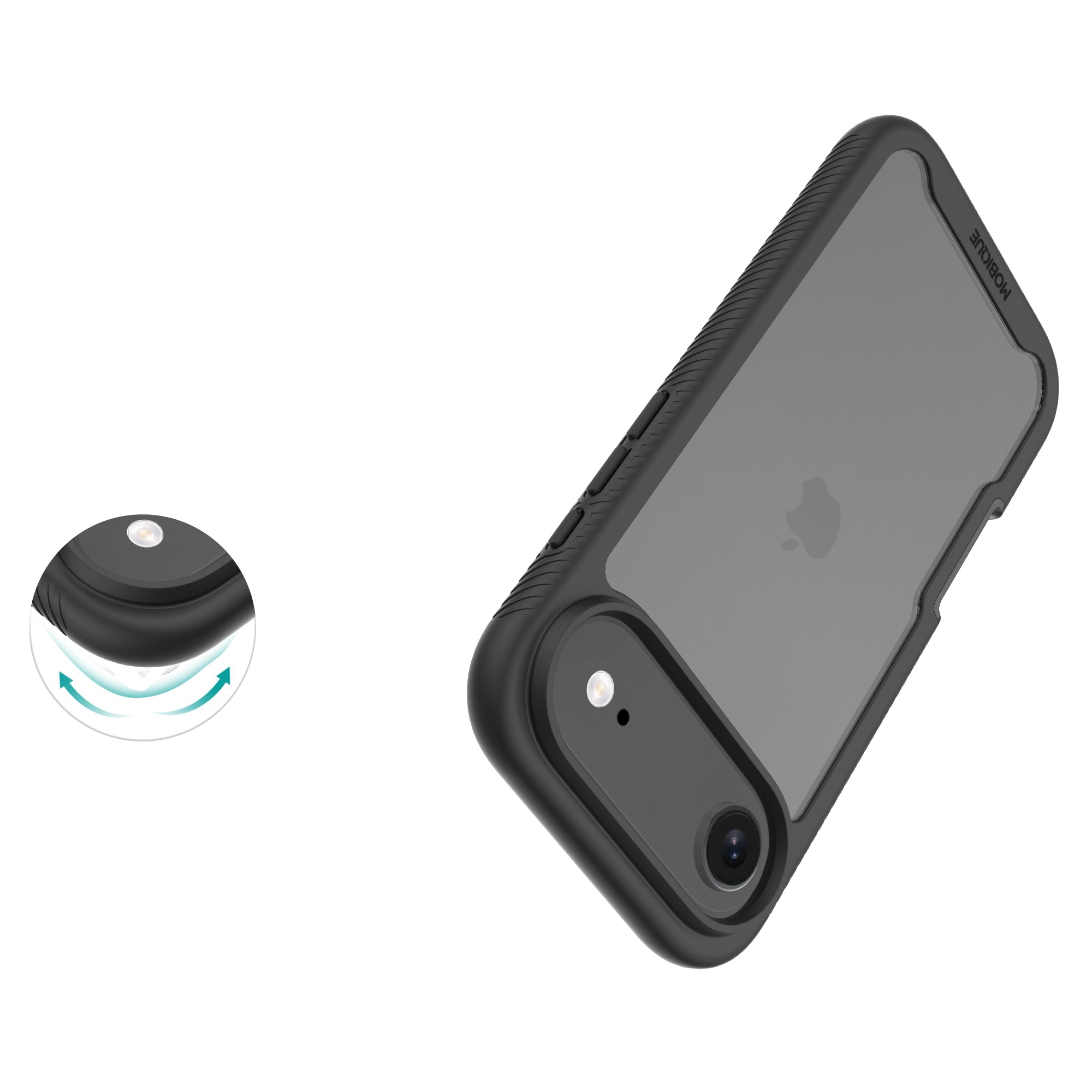iPhone 17 Air Full Protection Case Zwart/transparant