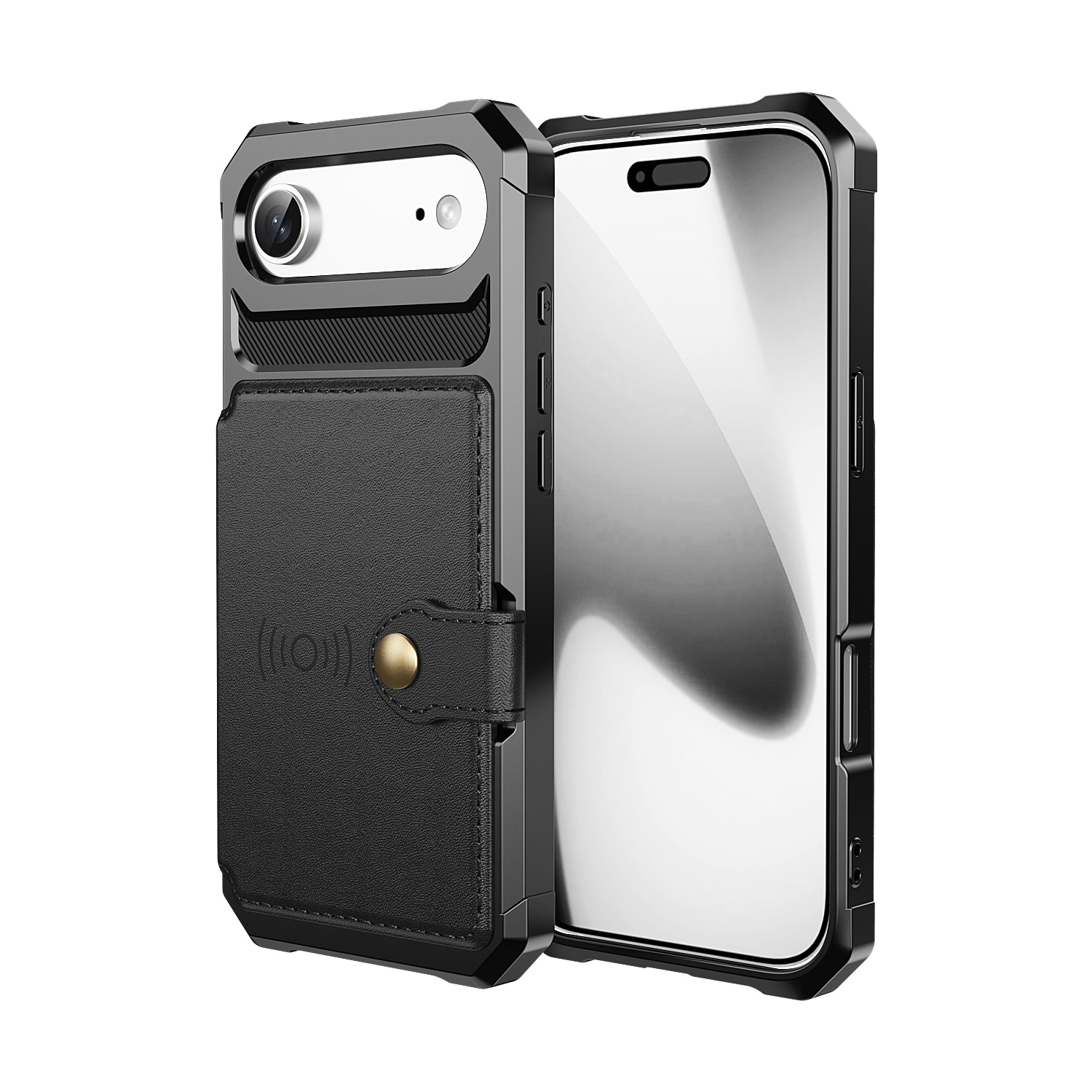 iPhone Air Tough Multi-slot Hoesje Zwart