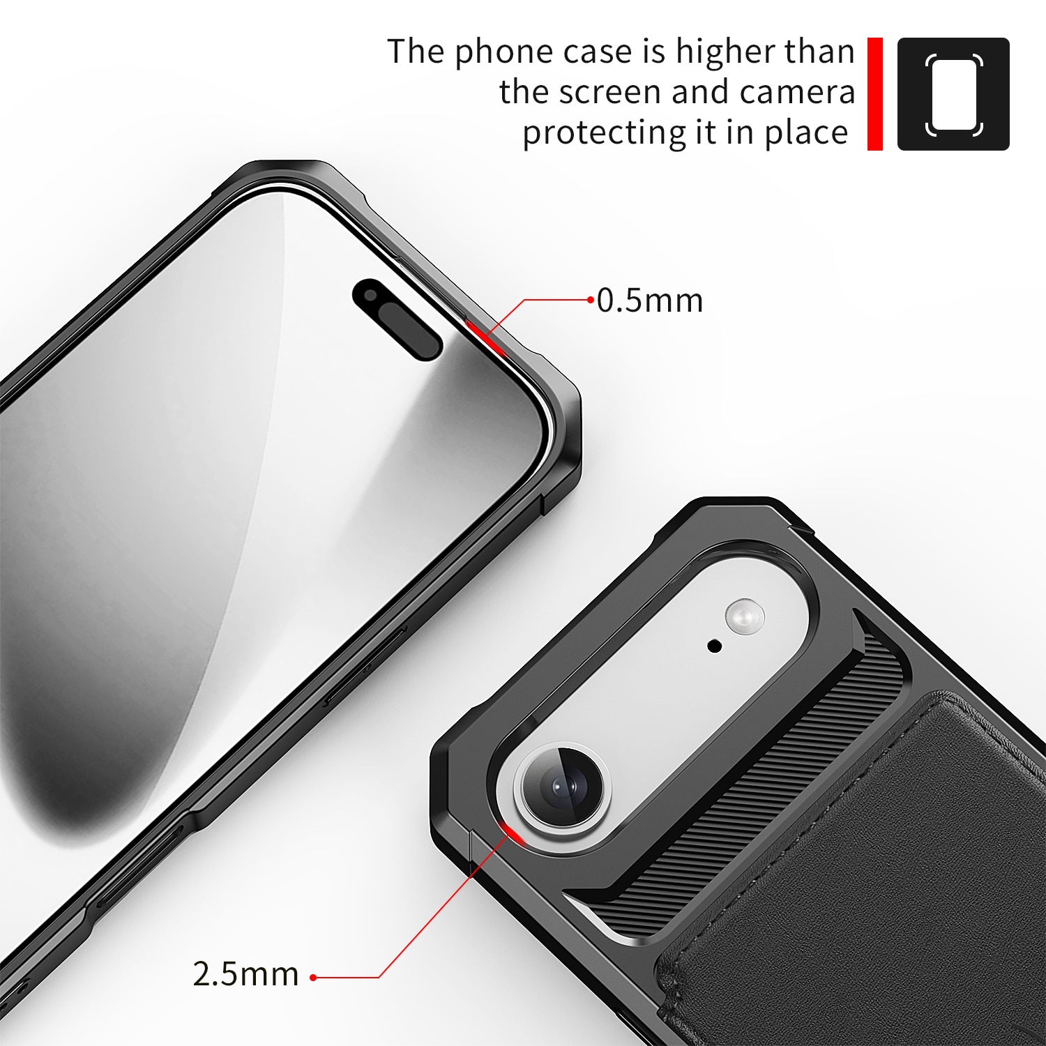 iPhone Air Tough Multi-slot Hoesje Zwart