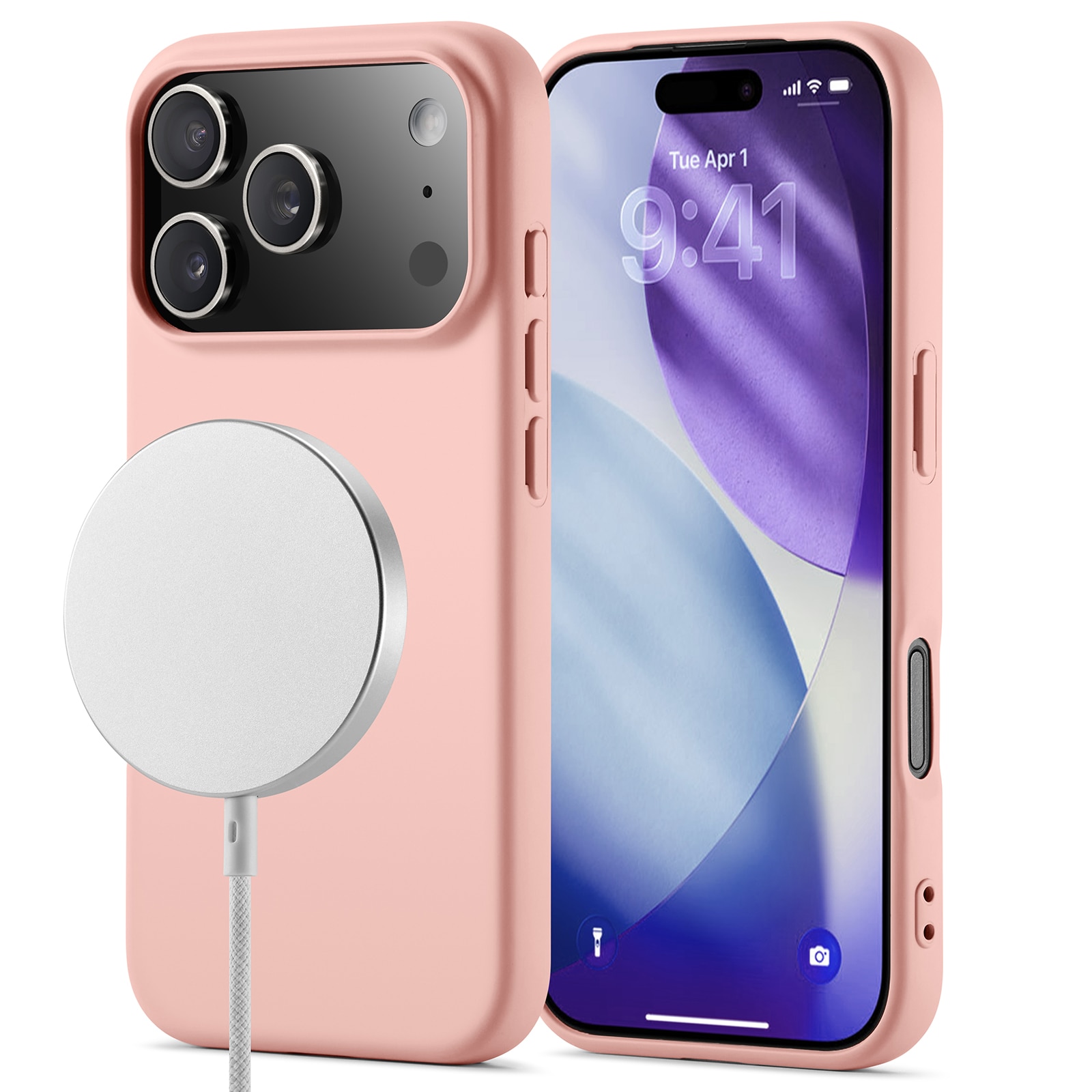 iPhone 17 Pro Max TPU Case MagSafe Roze