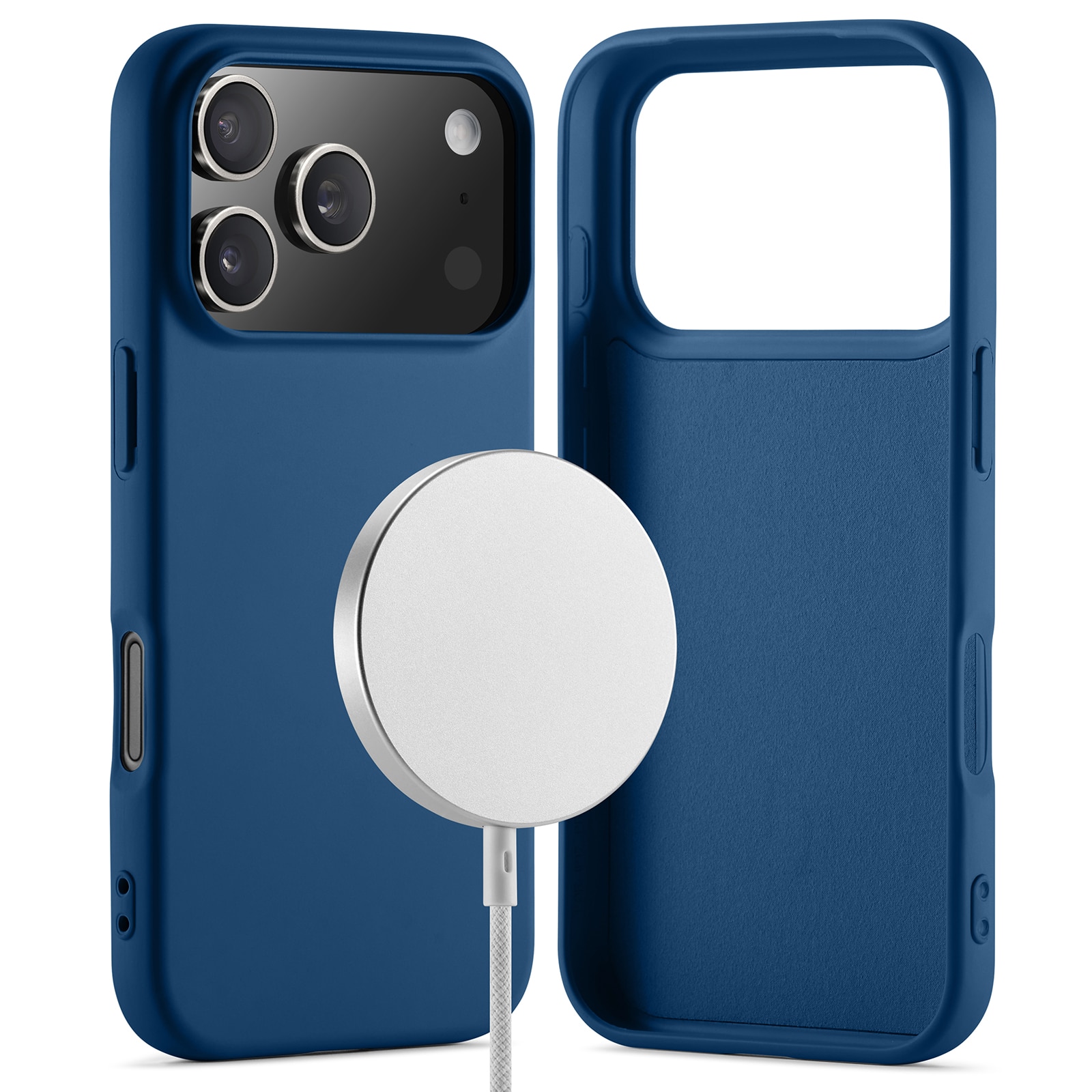 iPhone 17 Pro Max TPU Case MagSafe Donkerblauw