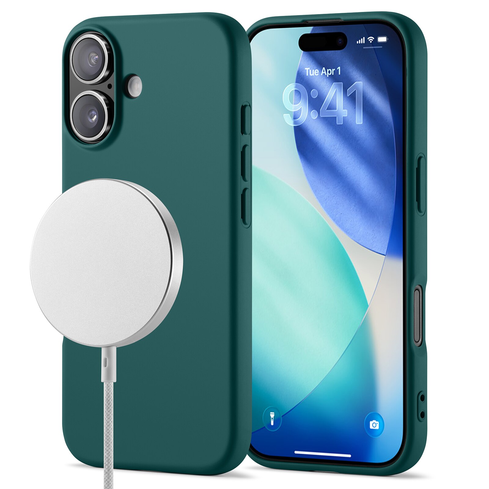 iPhone 17 TPU Case MagSafe Donkergroen
