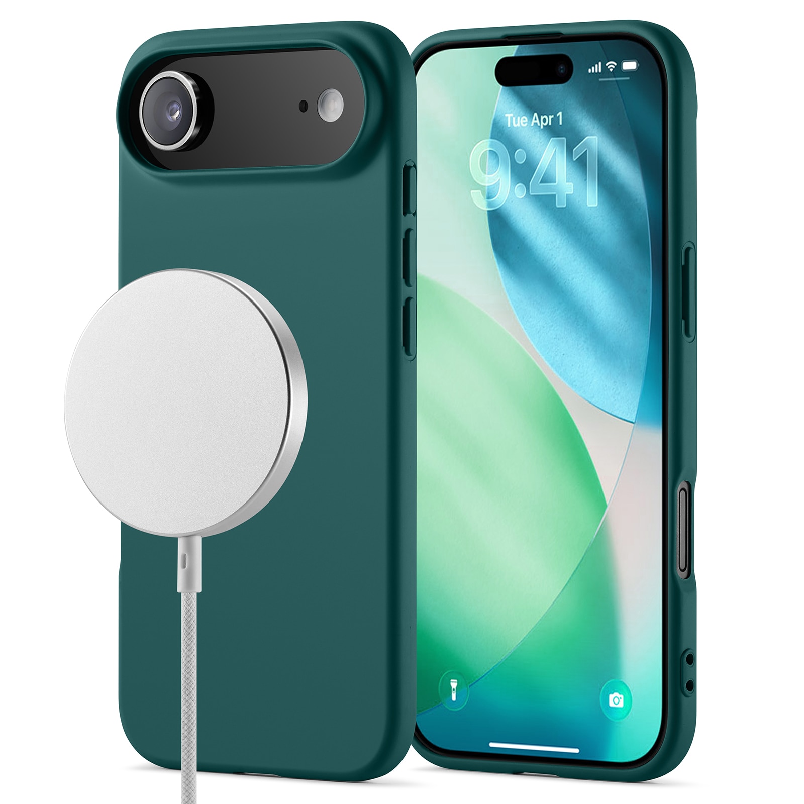 iPhone 17 Air TPU Case MagSafe Donkergroen