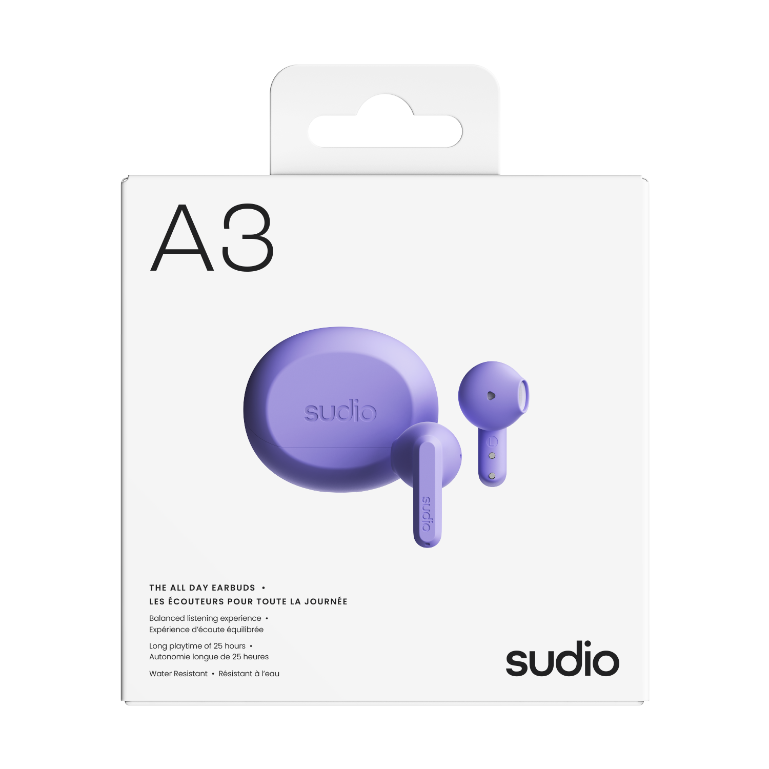 A3 Draadloze In-ear Koptelefoon Paars