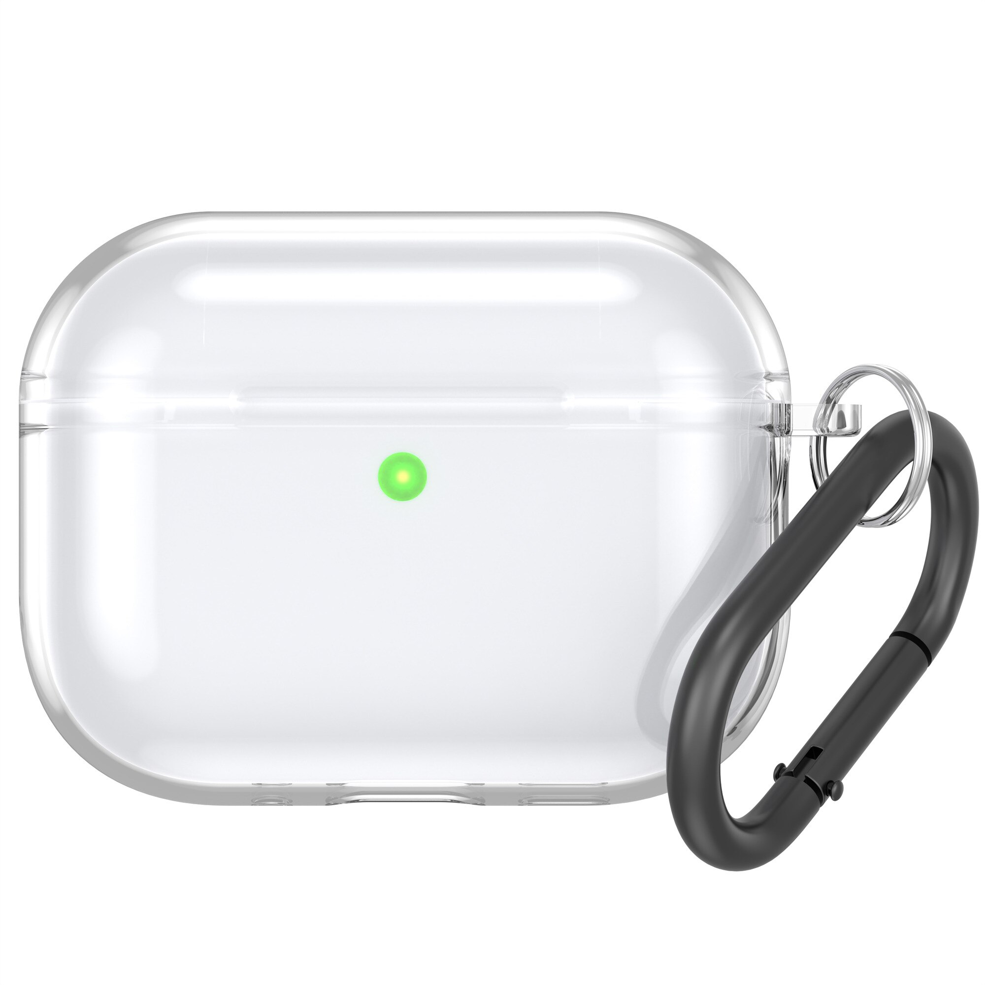 Apple AirPods Pro 3 TPU hoesje met karabijnhaak transparant