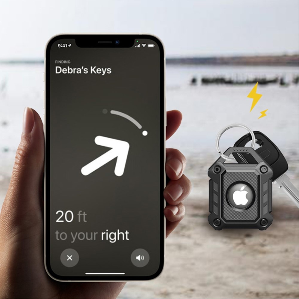 AirTag Case Tough Armor Zwart
