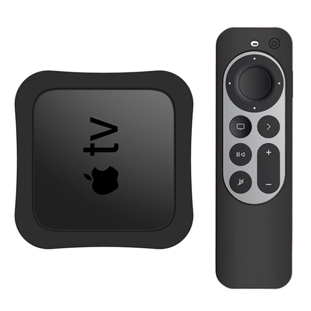 TV 4K 2021 Silicon Case voor Box+Afstandsbediening Zwart