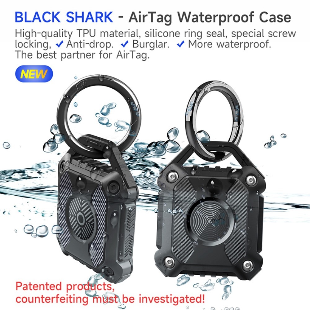 AirTag Waterbestendig Case zwart