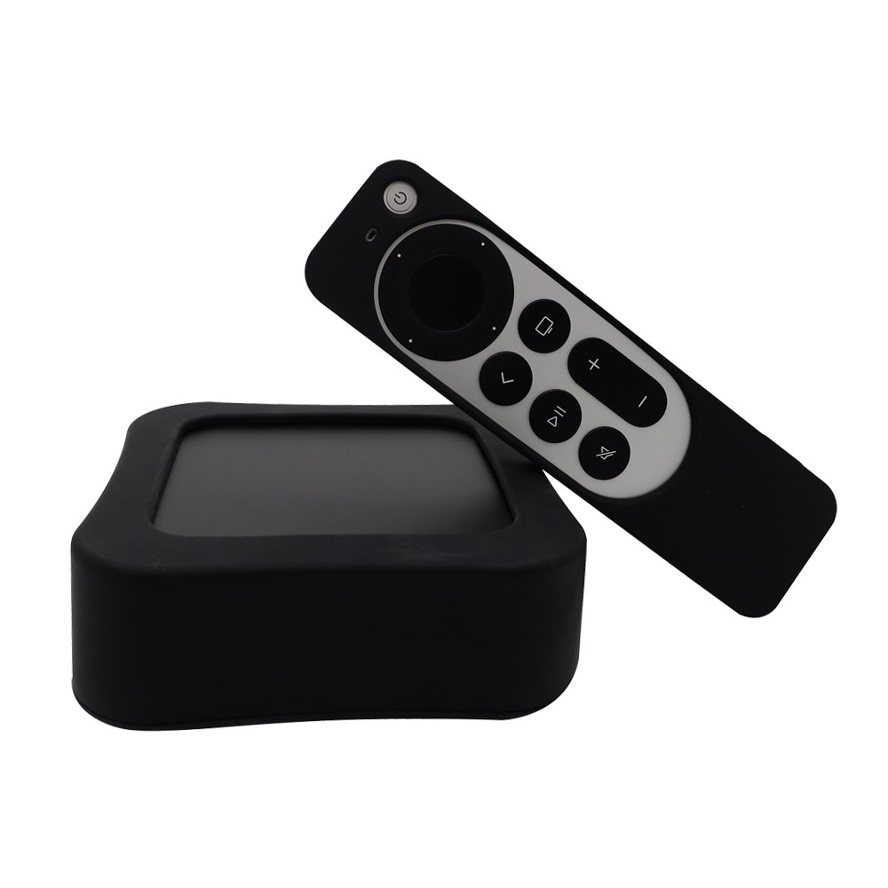 Apple TV 4K 2022 (3rd gen) Silicon Case voor Box+Afstandsbediening zwart