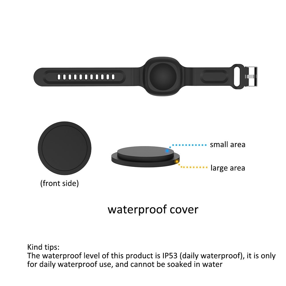 Samsung Galaxy SmartTag Waterdicht Siliconen bandje zwart
