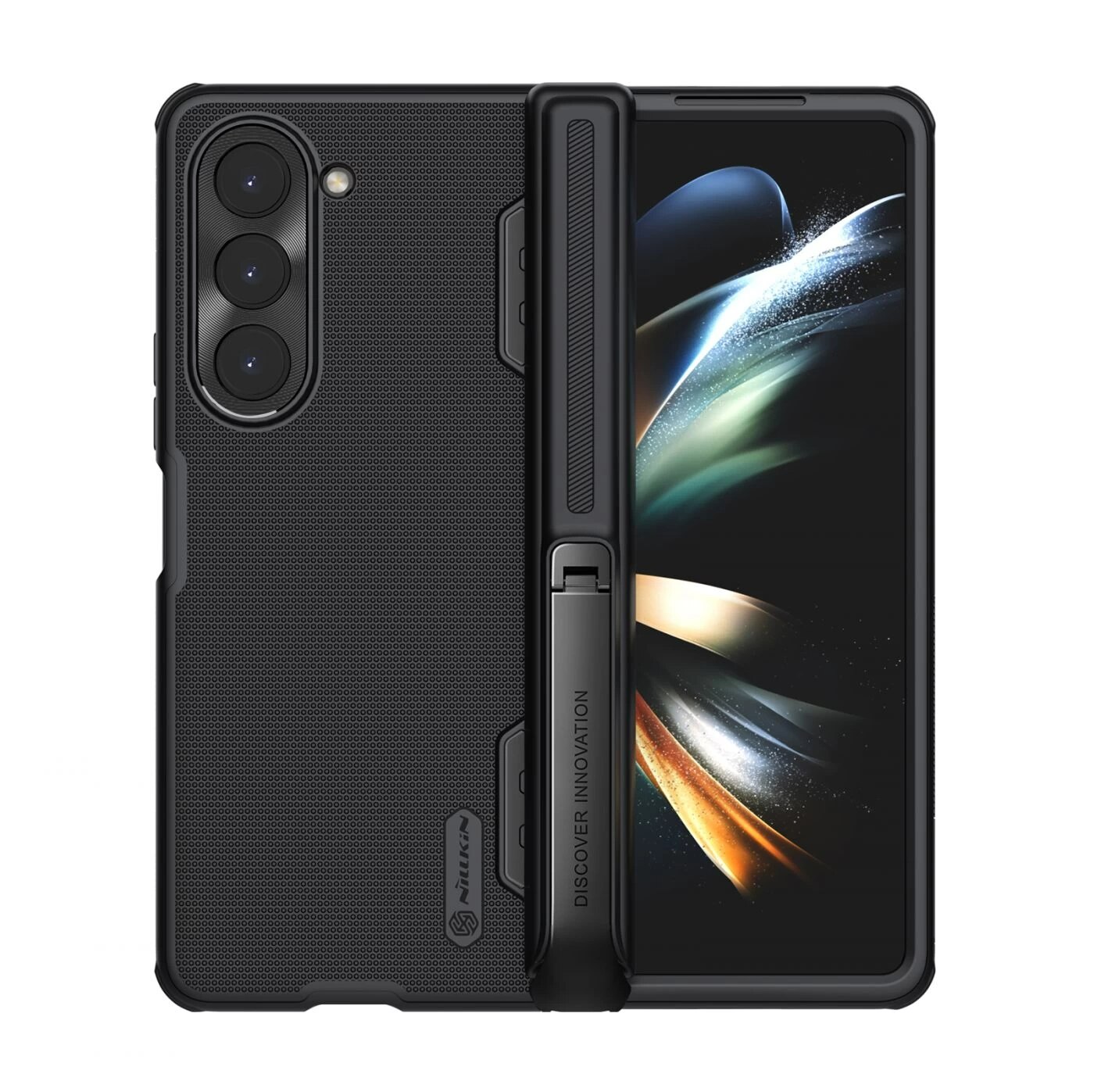 Super Frosted Shield Fold with Kickstand Samsung Galaxy Z Fold 5 zwart