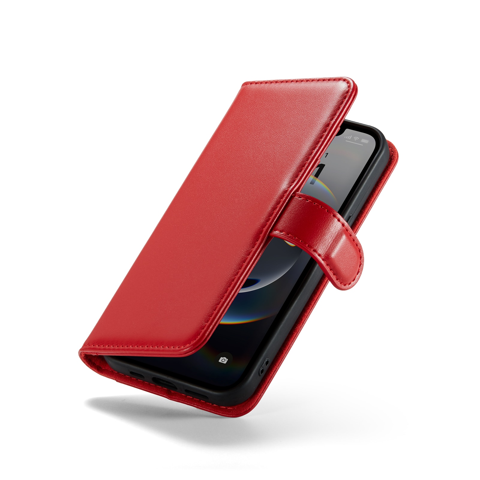 iPhone 16e Echt lederen hoesje Rood