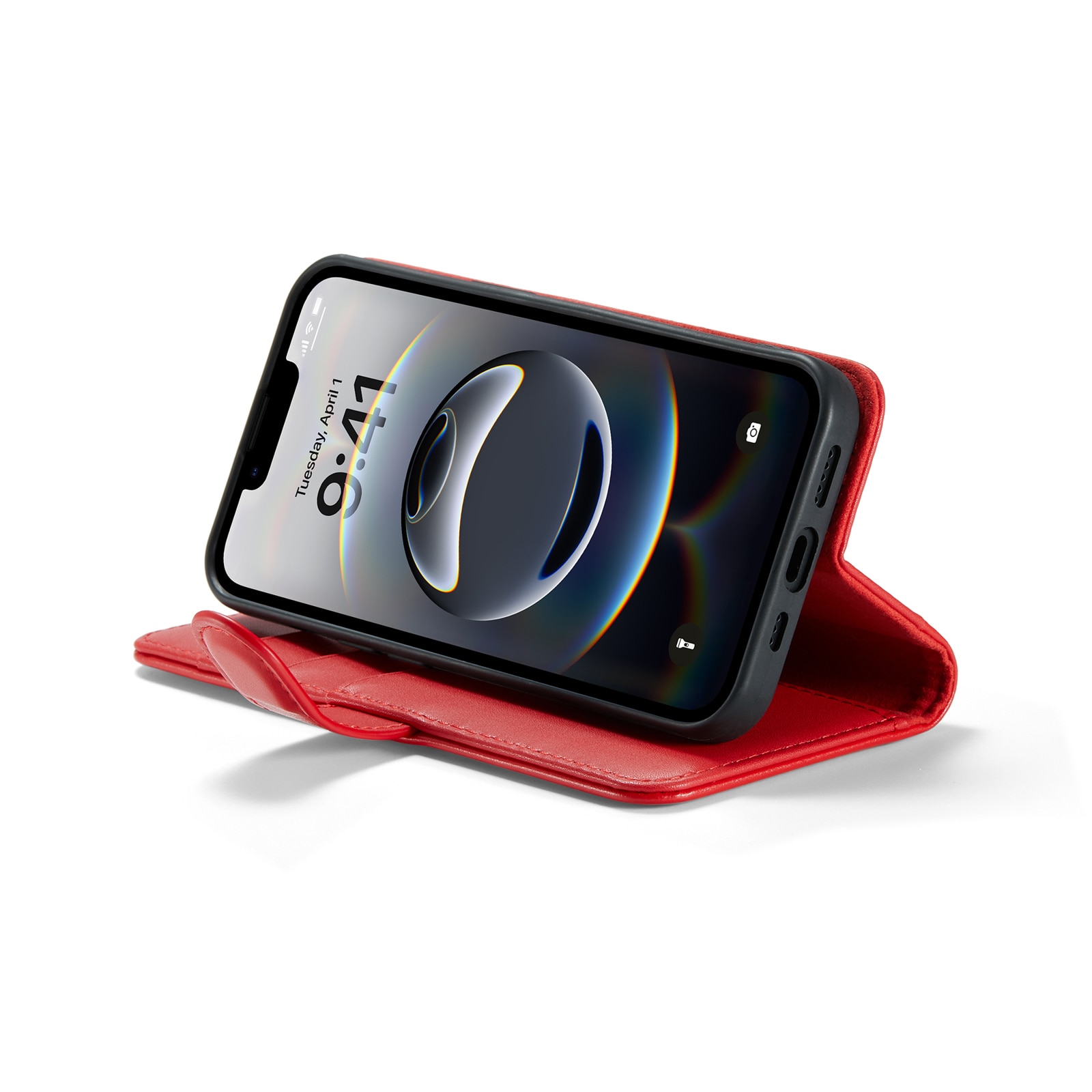 iPhone 16e Echt lederen hoesje Rood