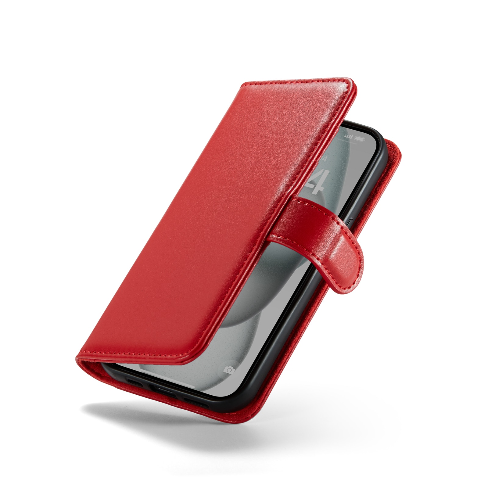 iPhone 13 Echt lederen hoesje Rood