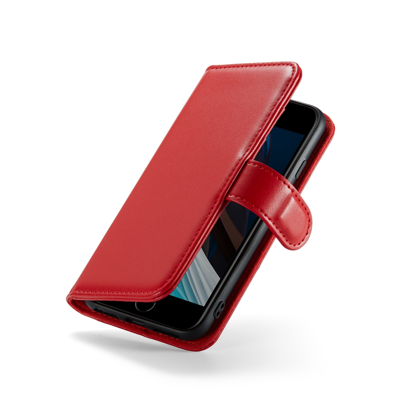 iPhone 8 Echt lederen hoesje Rood