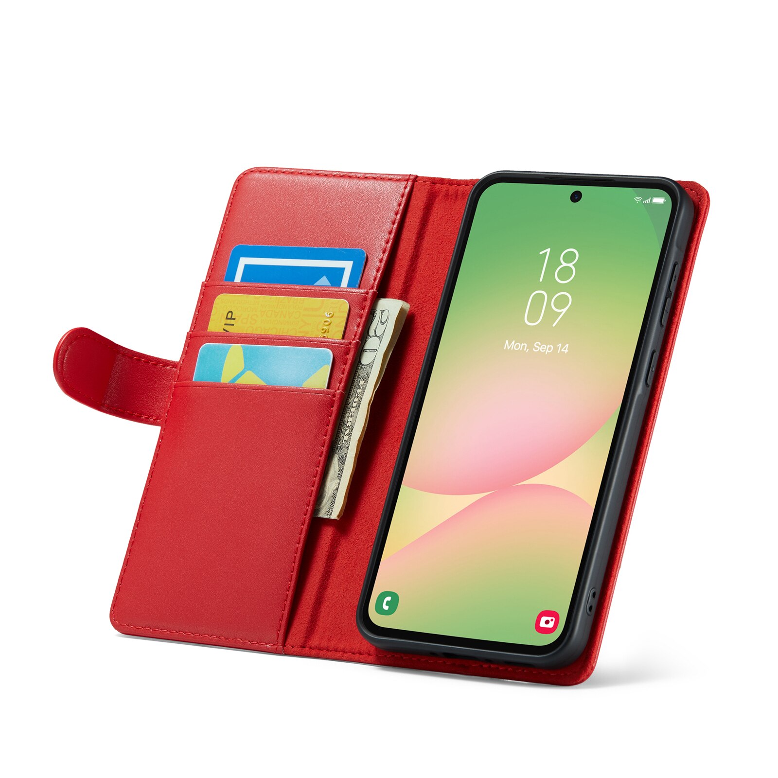 Samsung Galaxy A56 Echt lederen hoesje Rood