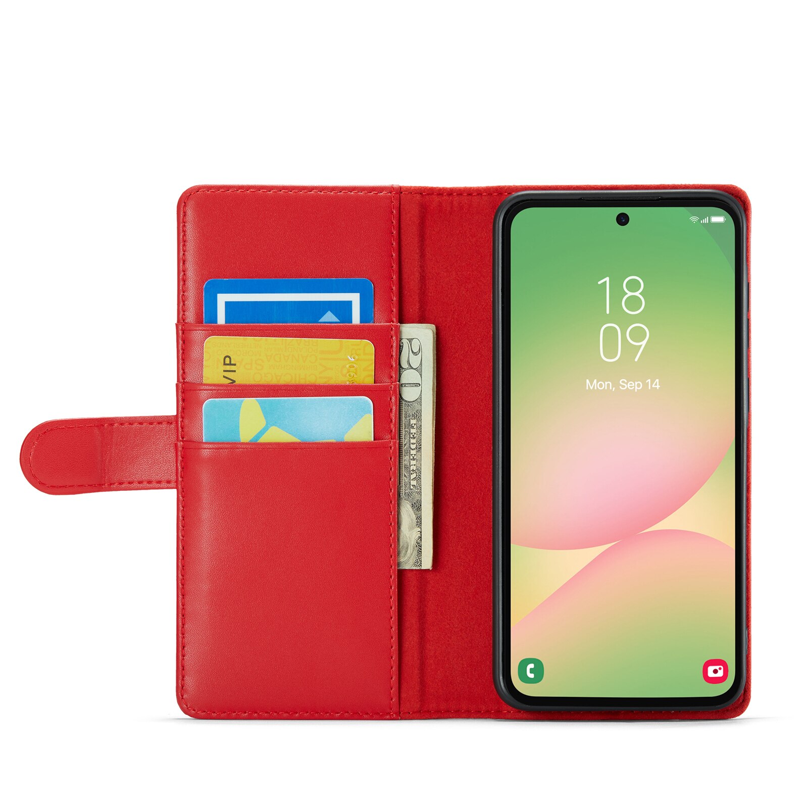 Samsung Galaxy A56 Echt lederen hoesje Rood