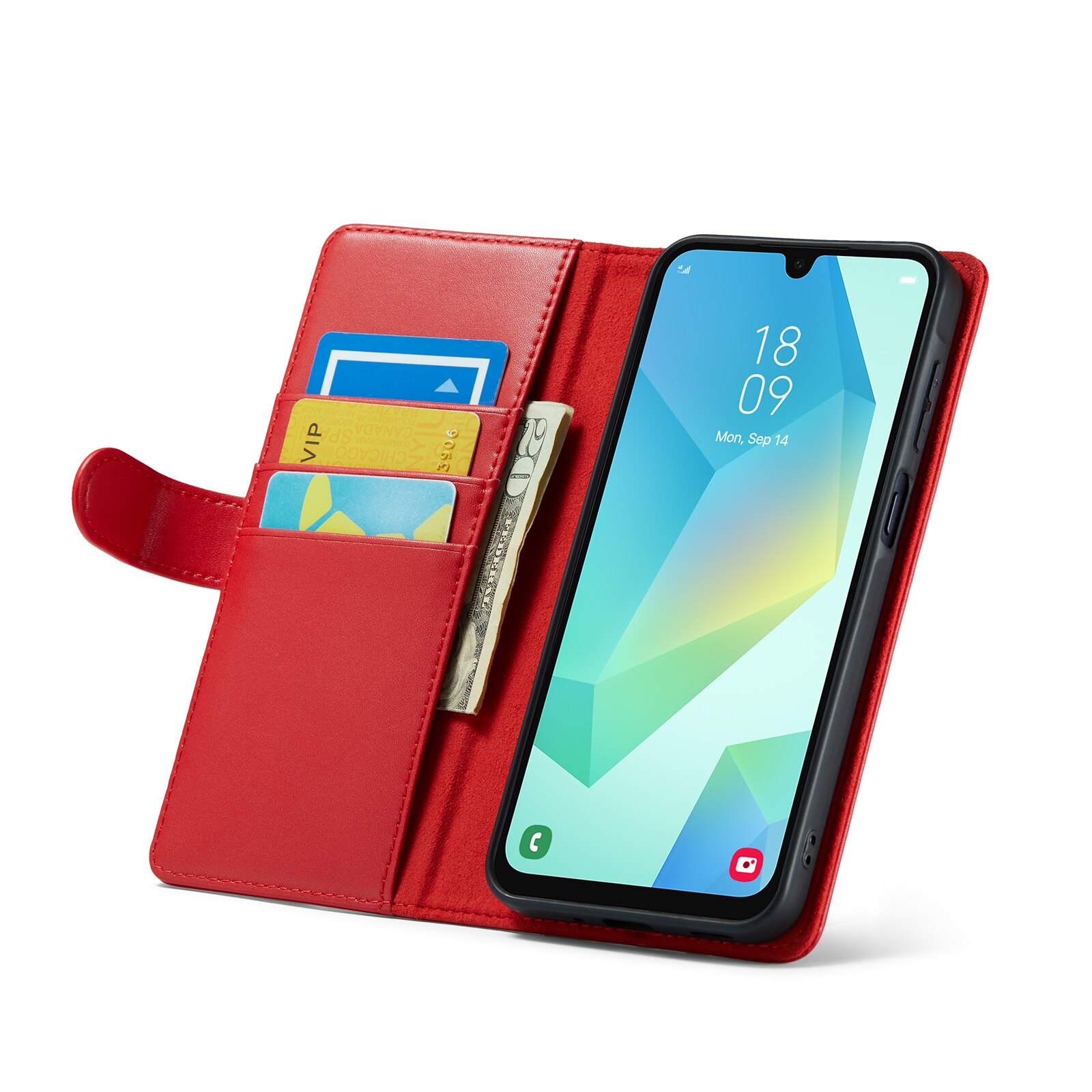 Samsung Galaxy A16 Echt lederen hoesje Rood