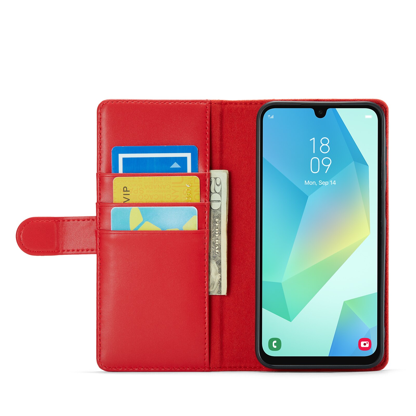 Samsung Galaxy A16 Echt lederen hoesje Rood