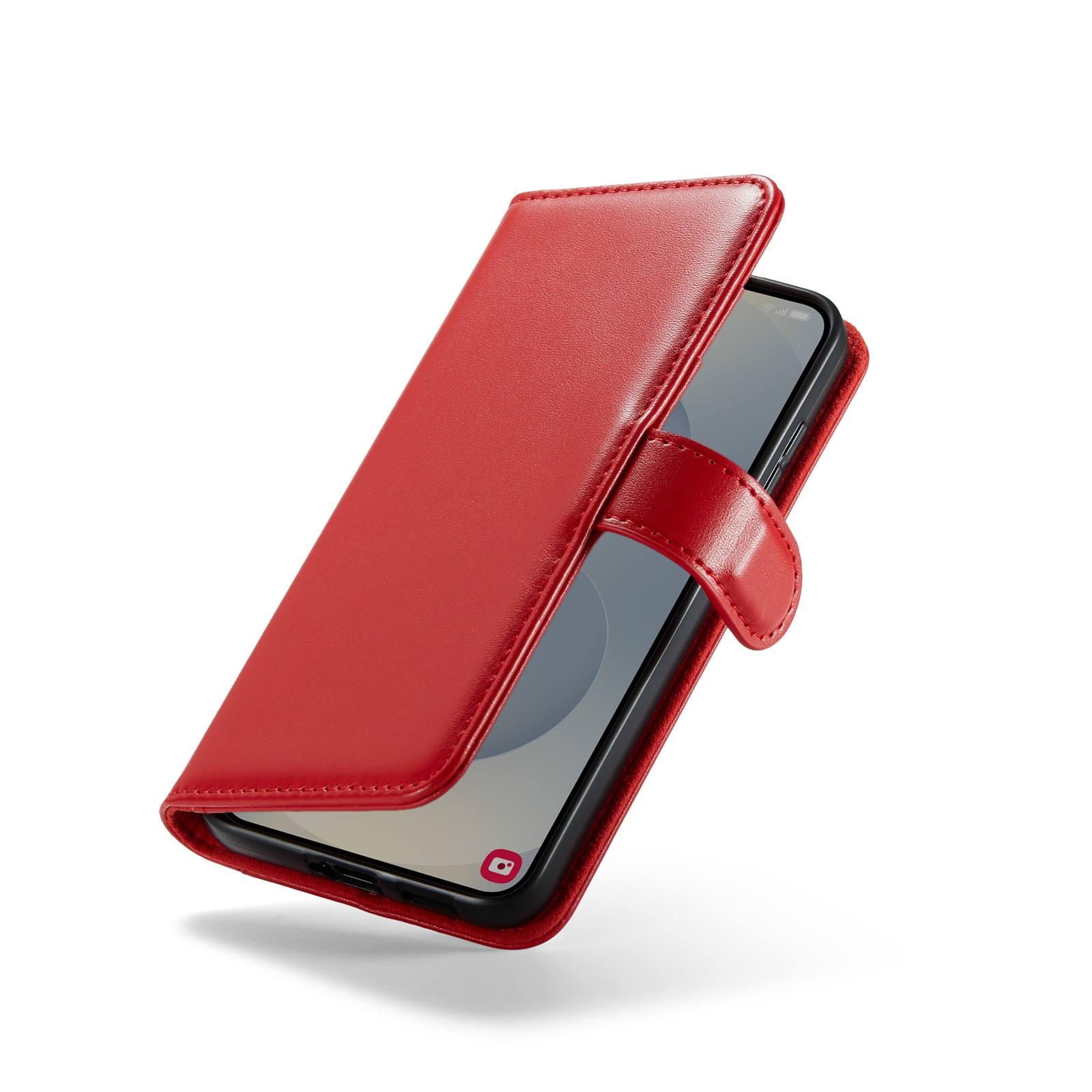 Samsung Galaxy S25 FE Echt lederen hoesje Rood