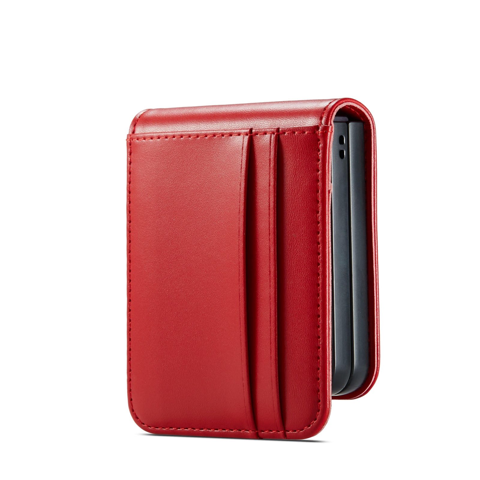 Samsung Galaxy Z Flip 7 Echt lederen hoesje Rood