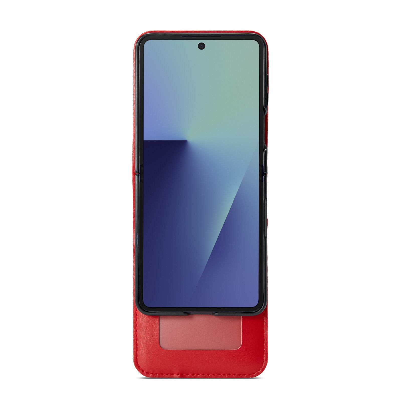 Samsung Galaxy Z Flip 7 Echt lederen hoesje Rood